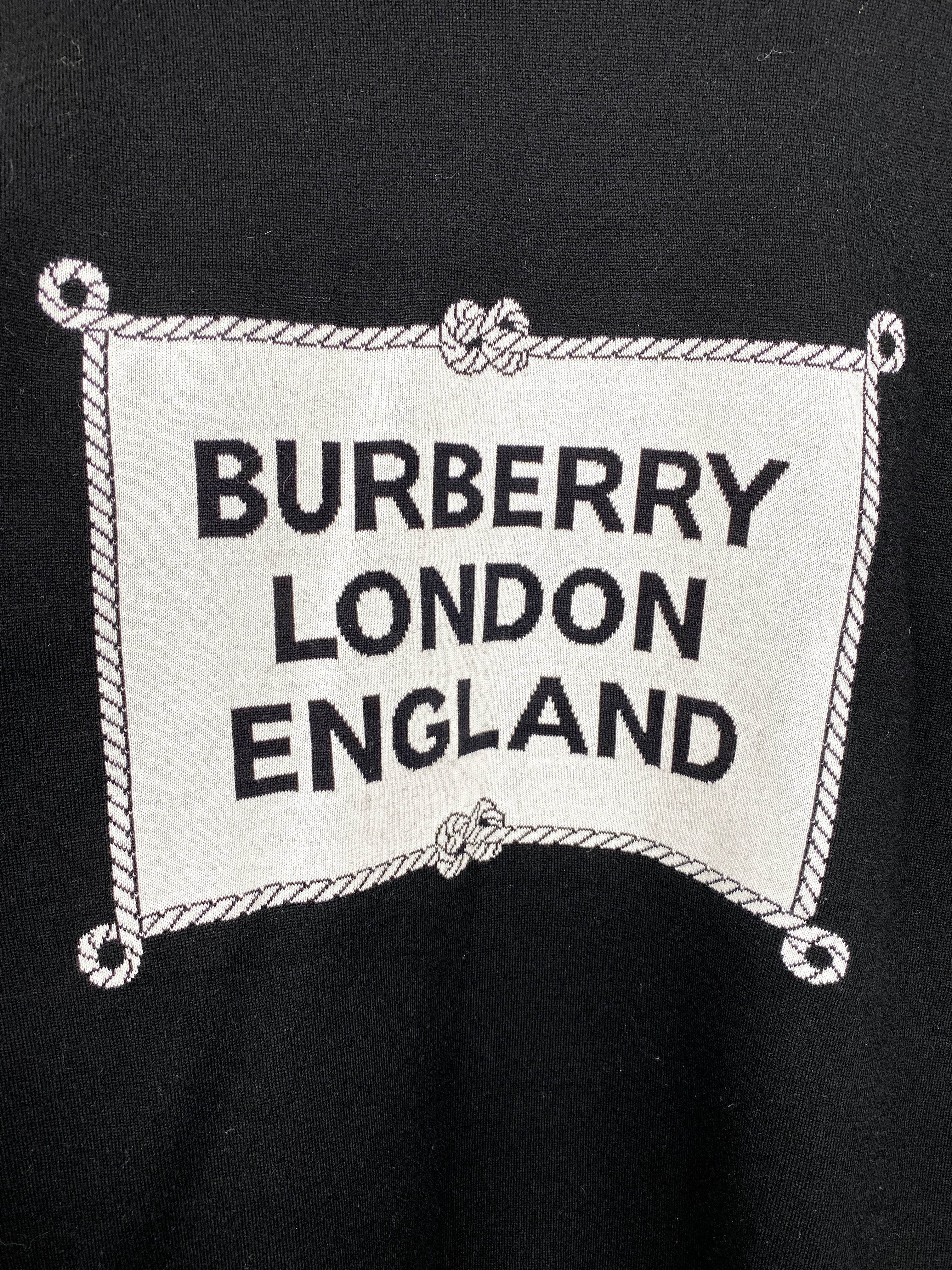 Burberry Black Intarsia Jumper M – Votre Luxe