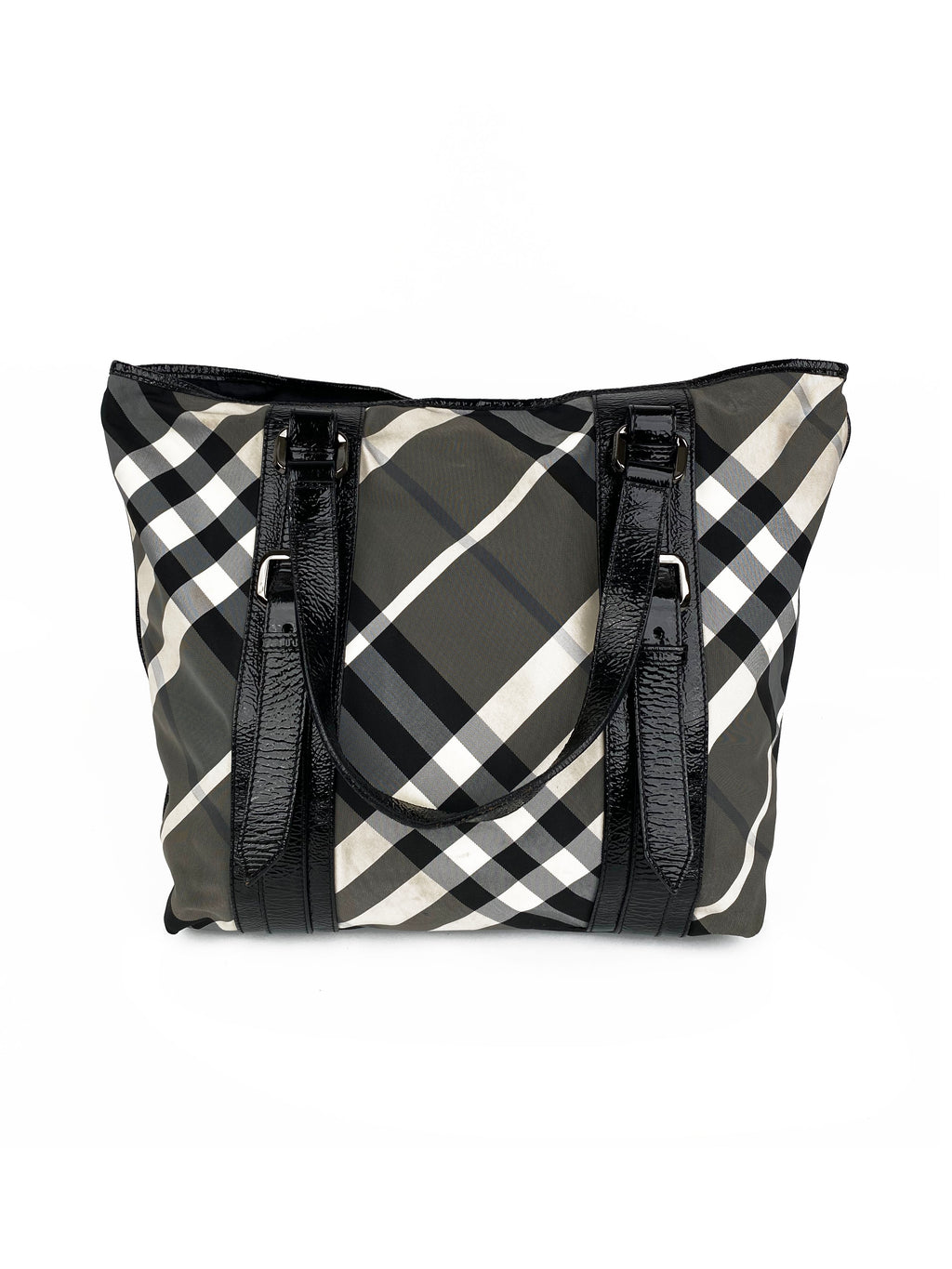 Burberry Black & White Large Grey Tote