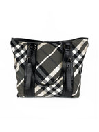 Burberry Black & White Large Grey Tote