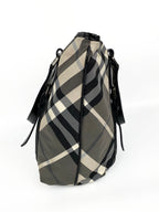 Burberry Black & White Large Grey Tote