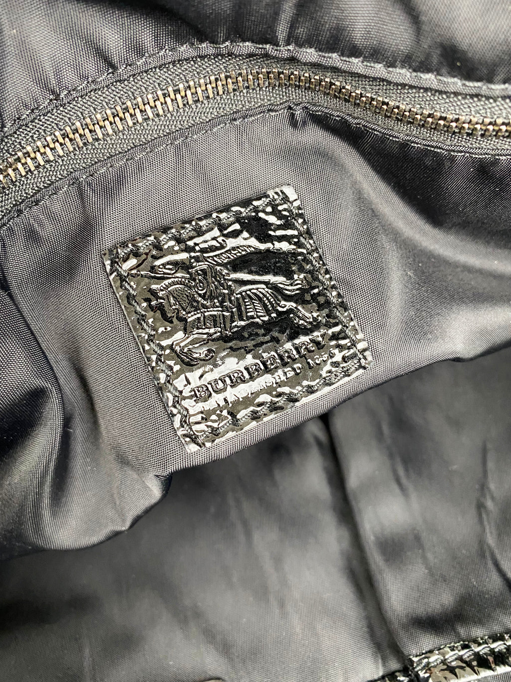 Burberry Black & White Large Grey Tote