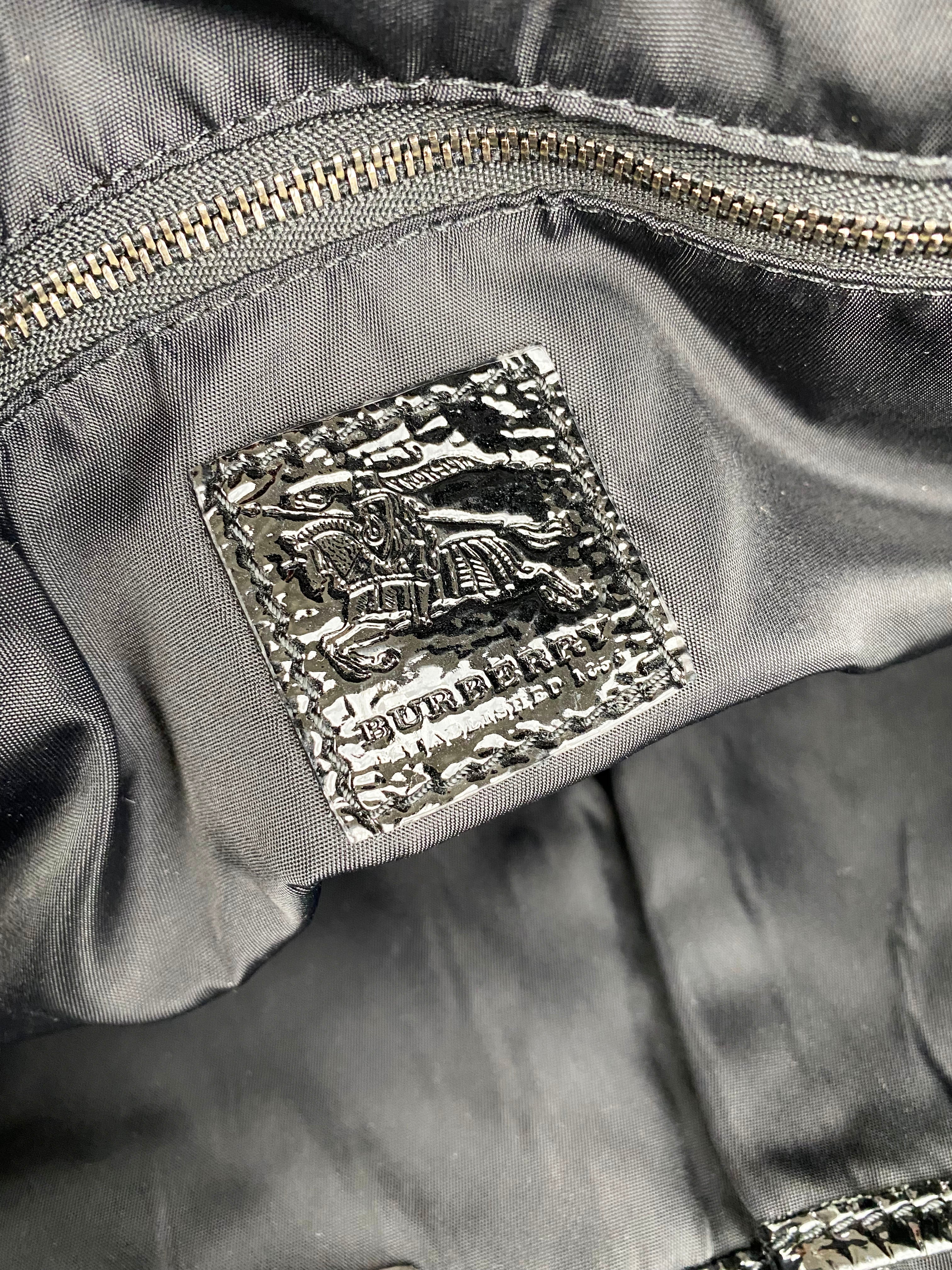 Burberry Black & White Large Grey Tote