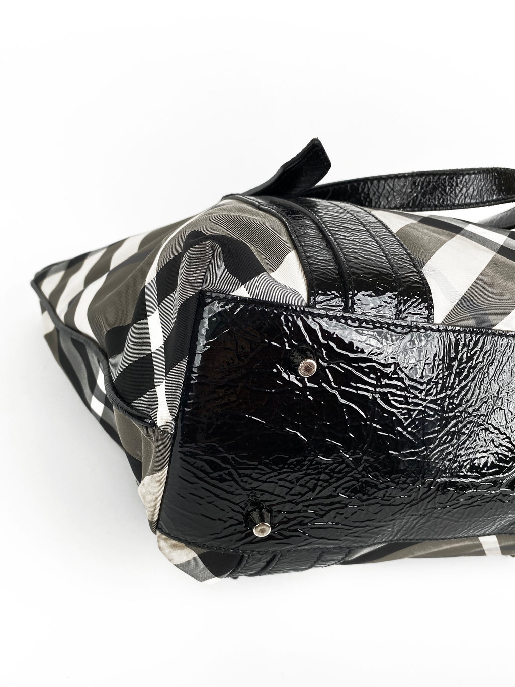 Burberry Black & White Large Grey Tote