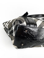 Burberry Black & White Large Grey Tote