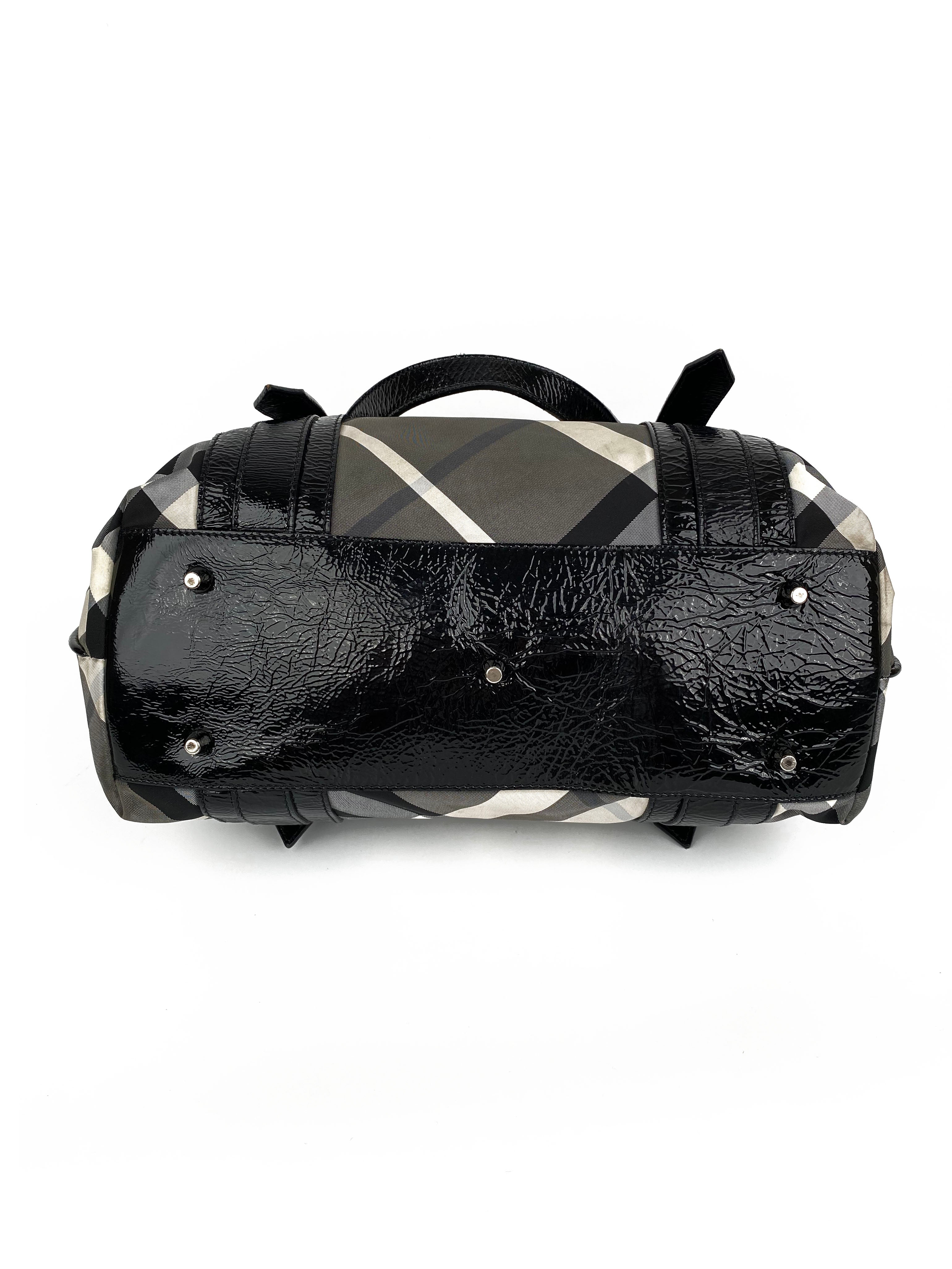 Burberry Black & White Large Grey Tote