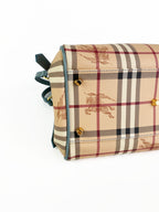 Burberry Blue Trim Haymarket Tote Bag