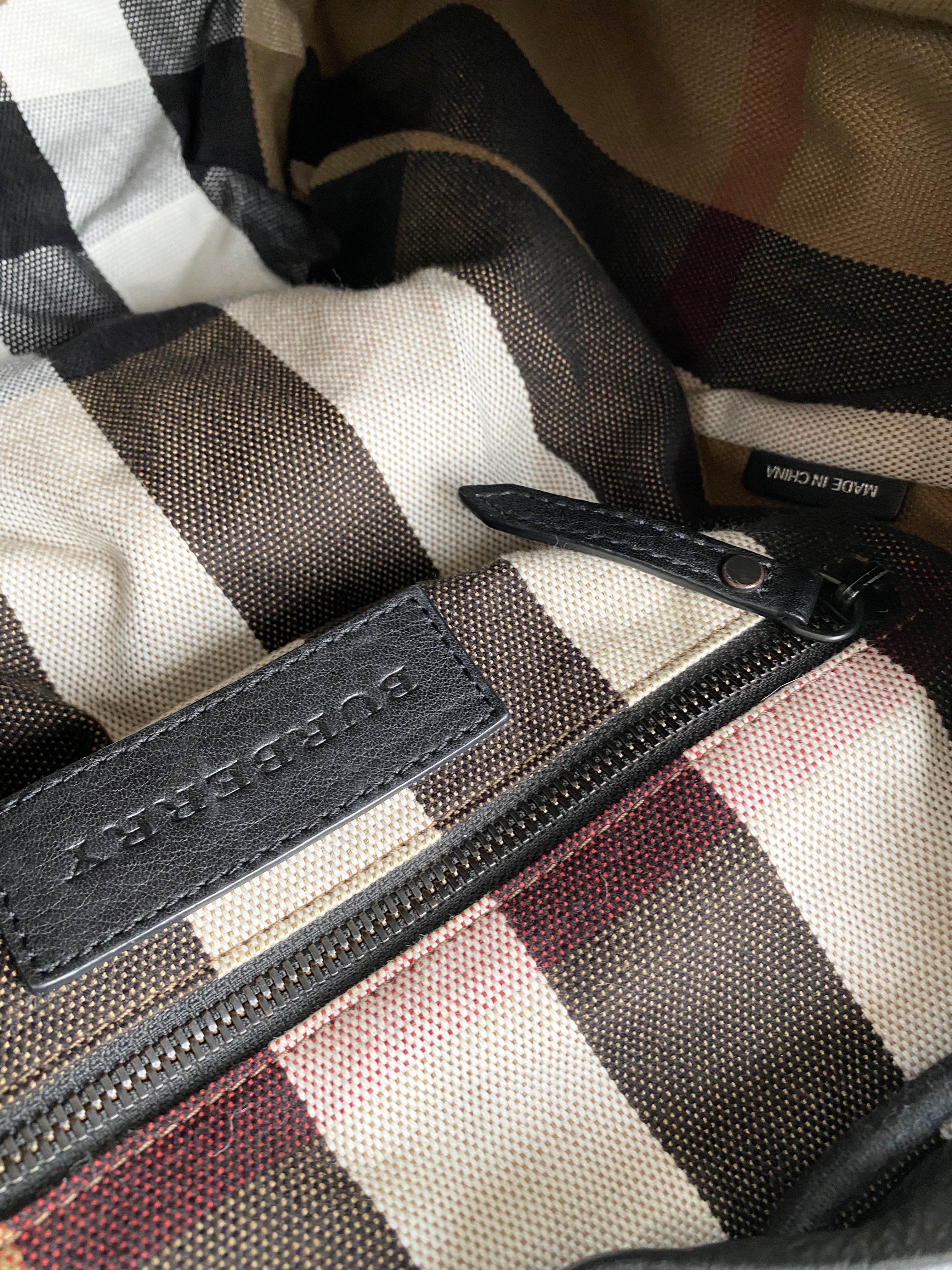 Burberry Men's Black Extra Large Rucksack