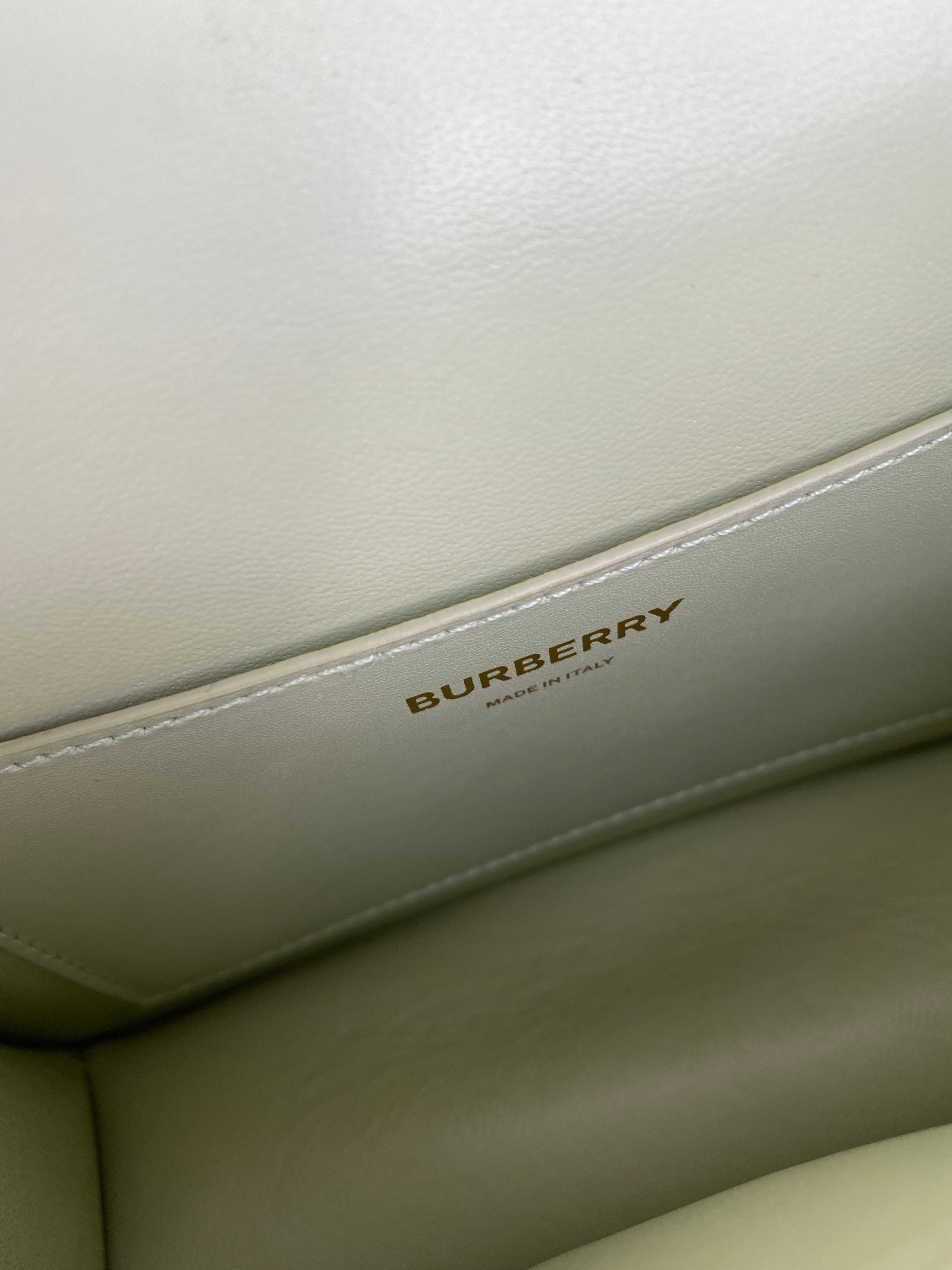 Burberry Small Sage Green Belted TB Bag
