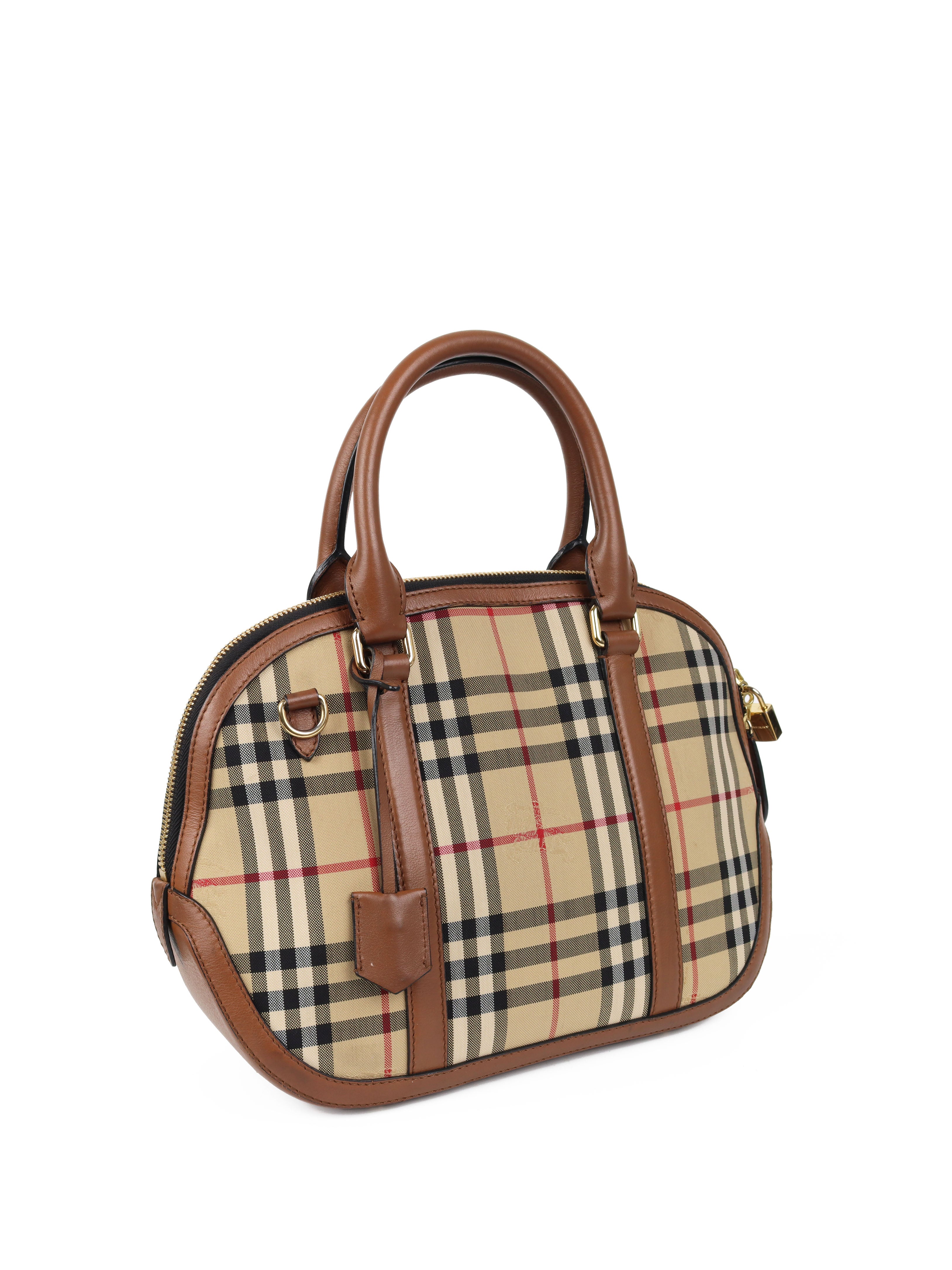 Burberry kennedy small vintage check barrel bag clearance