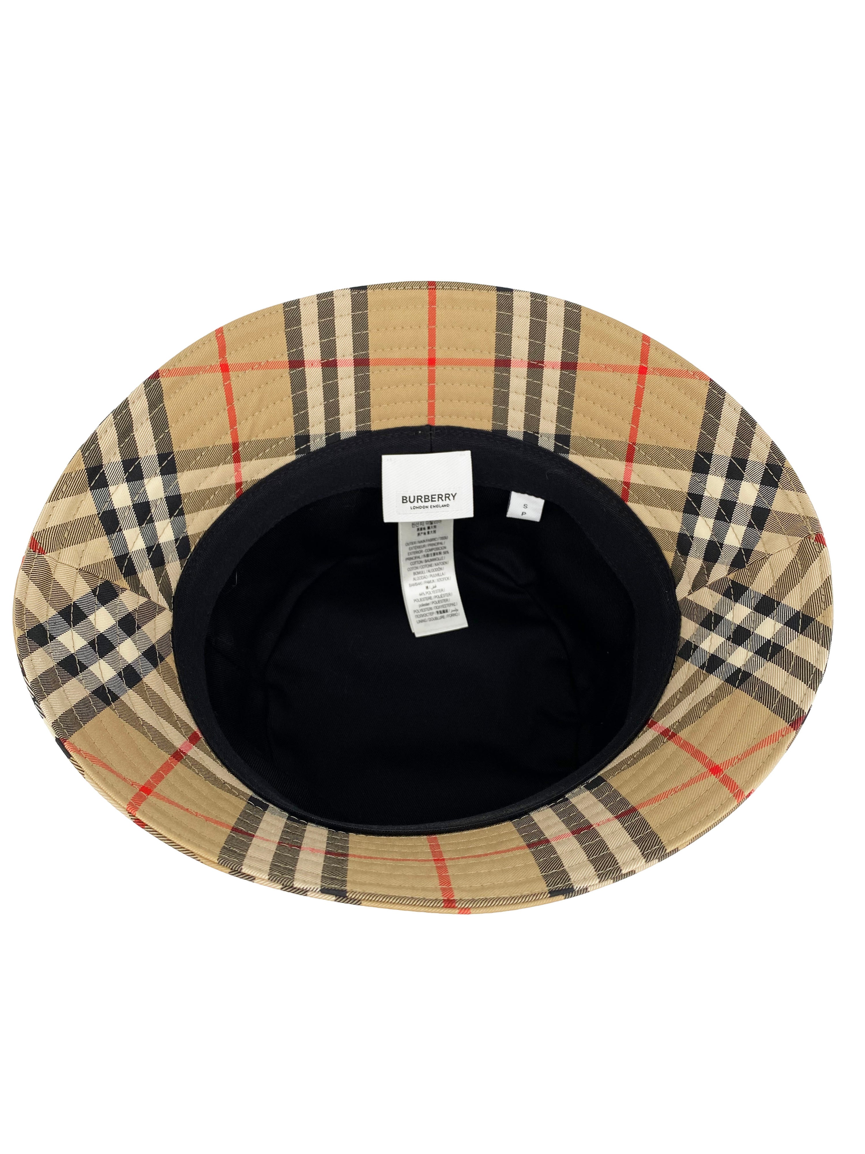 Burberry Vintage Check Technical Cotton Bucket Hat S – Votre Luxe