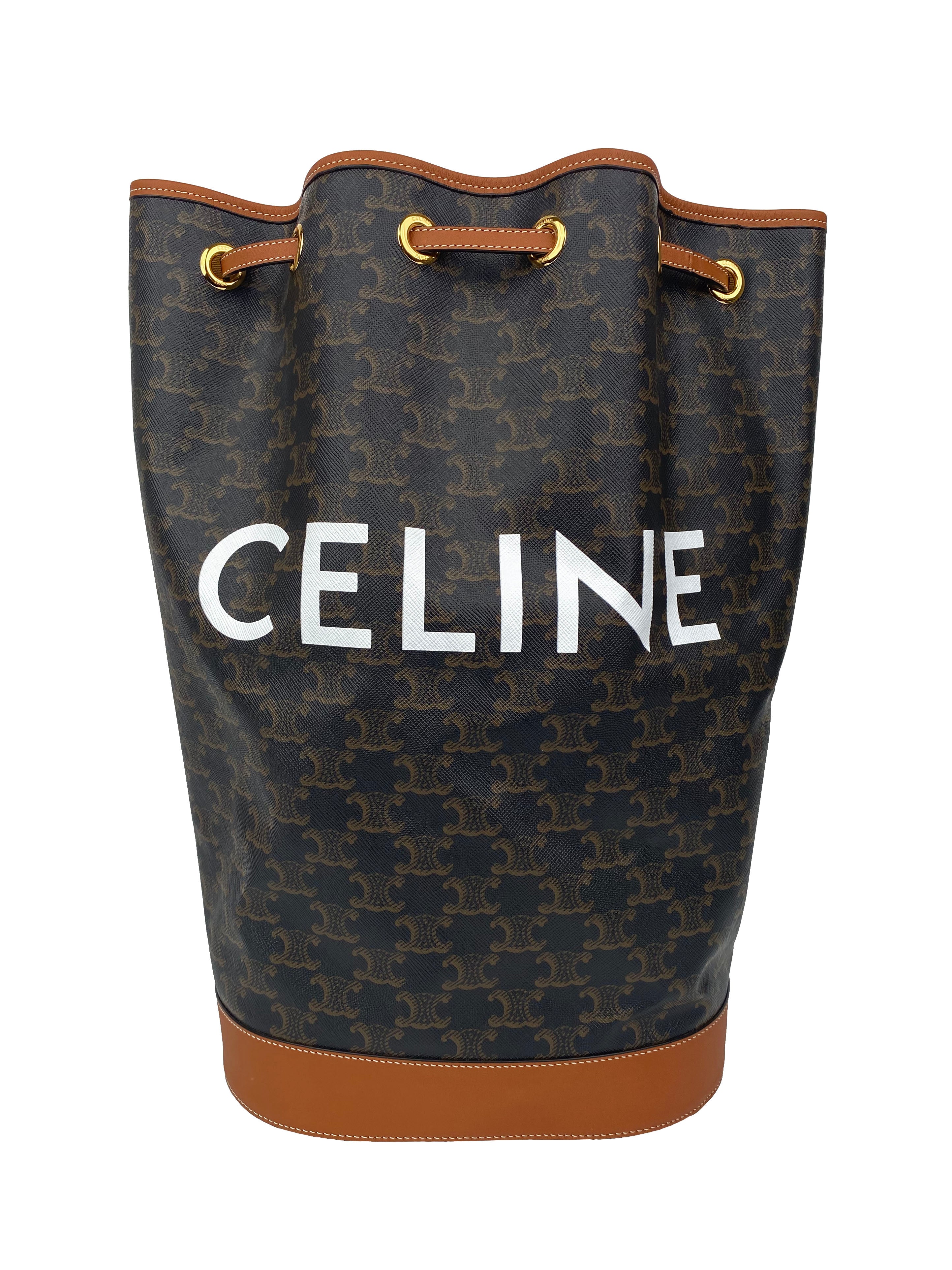 Celine Monogram Logo Bucket Bag
