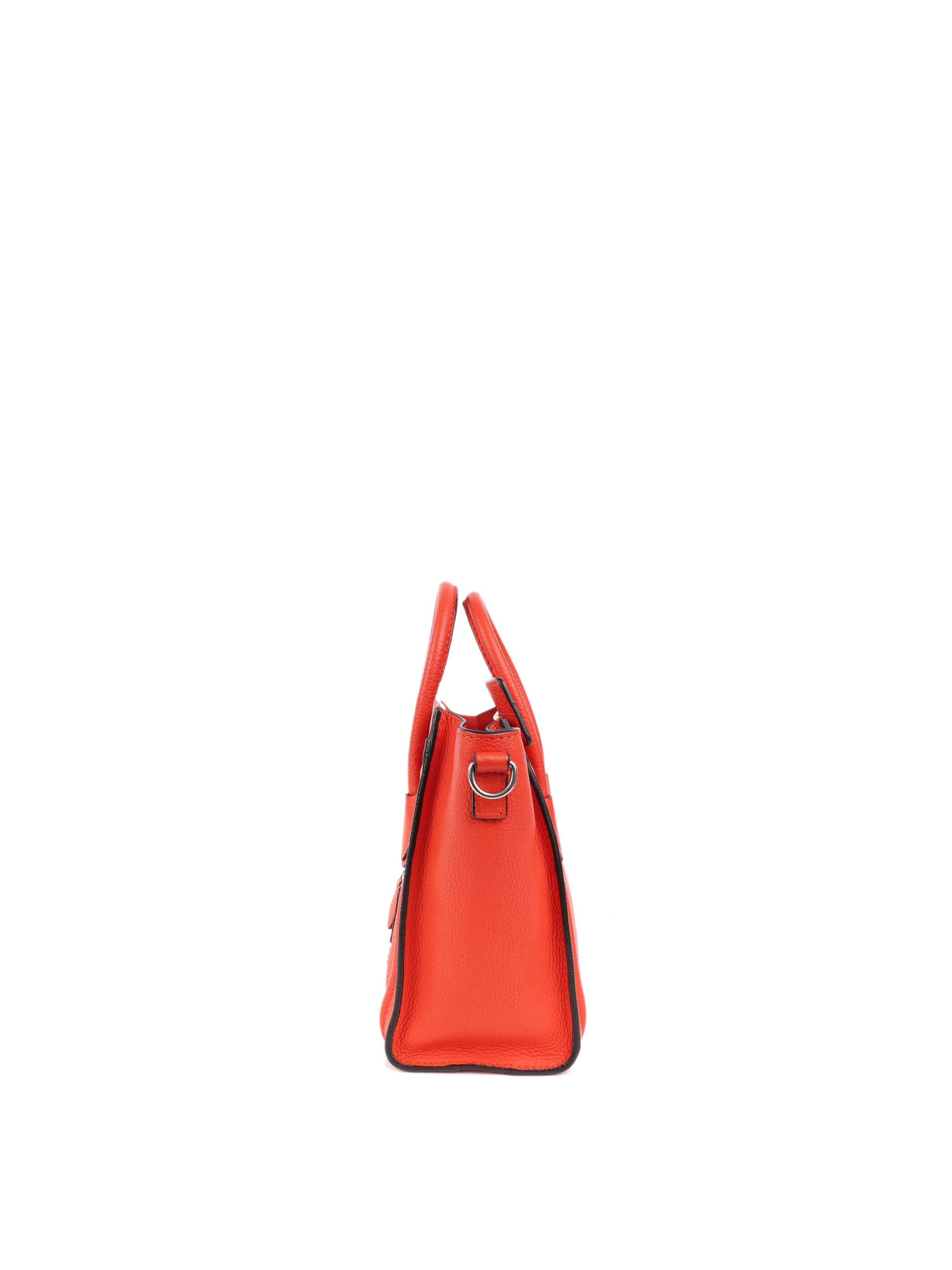 Celine Vermillion Orange Nano Luggage Tote Votre Luxe