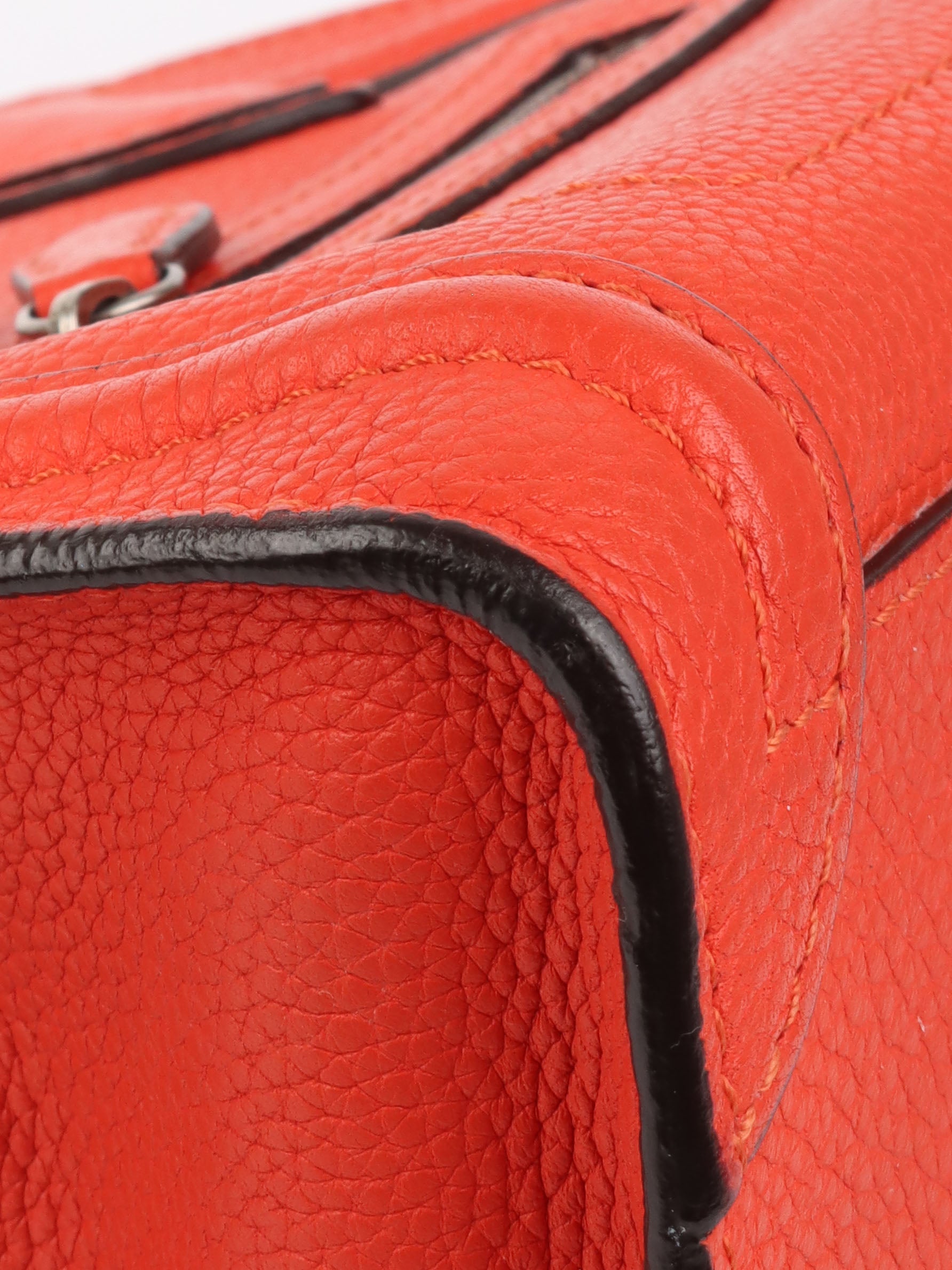 Celine Vermillion Orange Nano Luggage Tote Votre Luxe