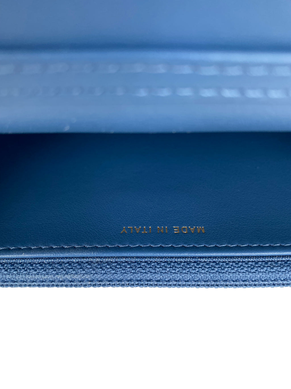 Chanel 22C Denim Wallet on Chain with Pearl Crush