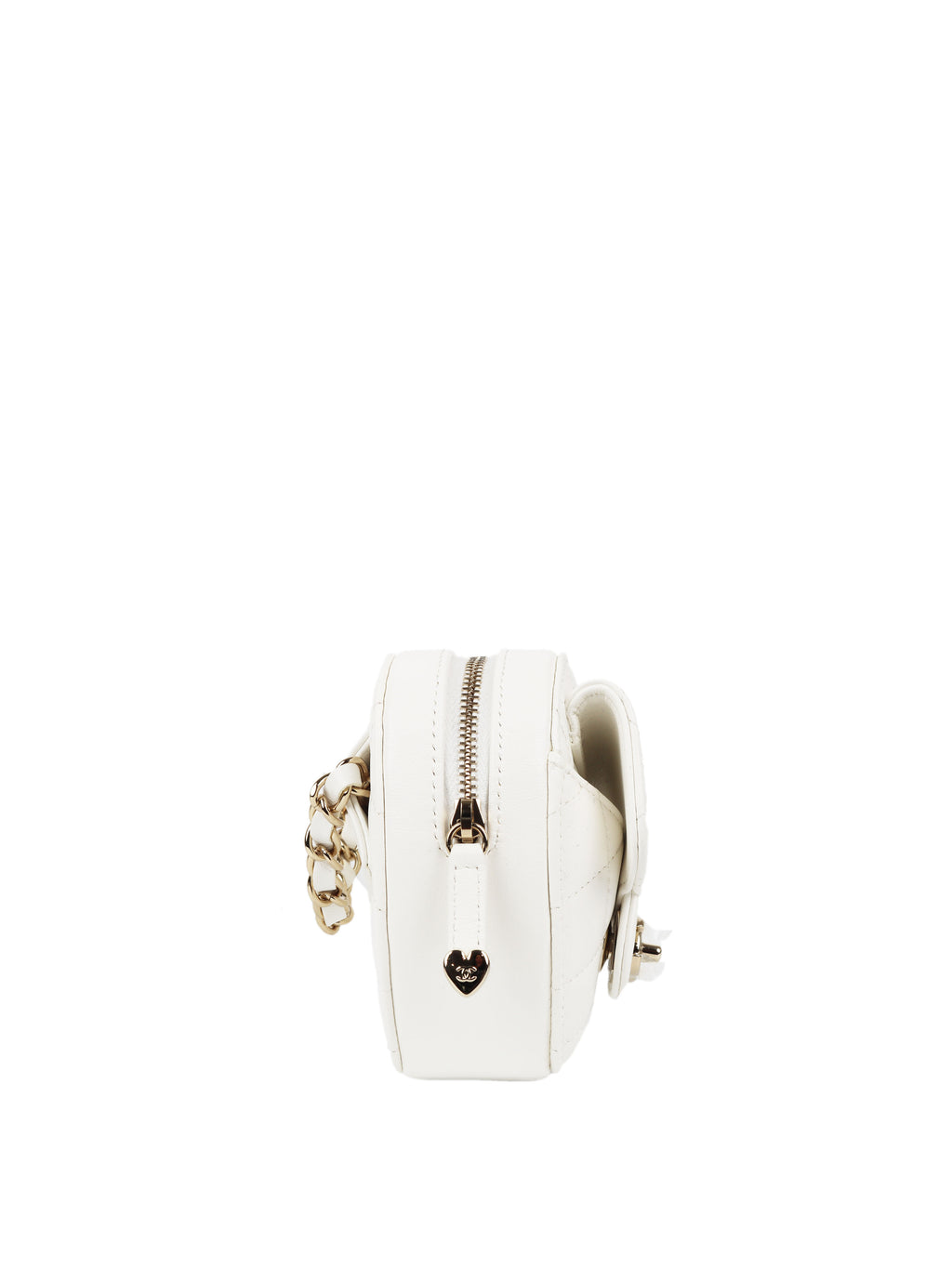Chanel 22S White Heart Belt Bag LGHW