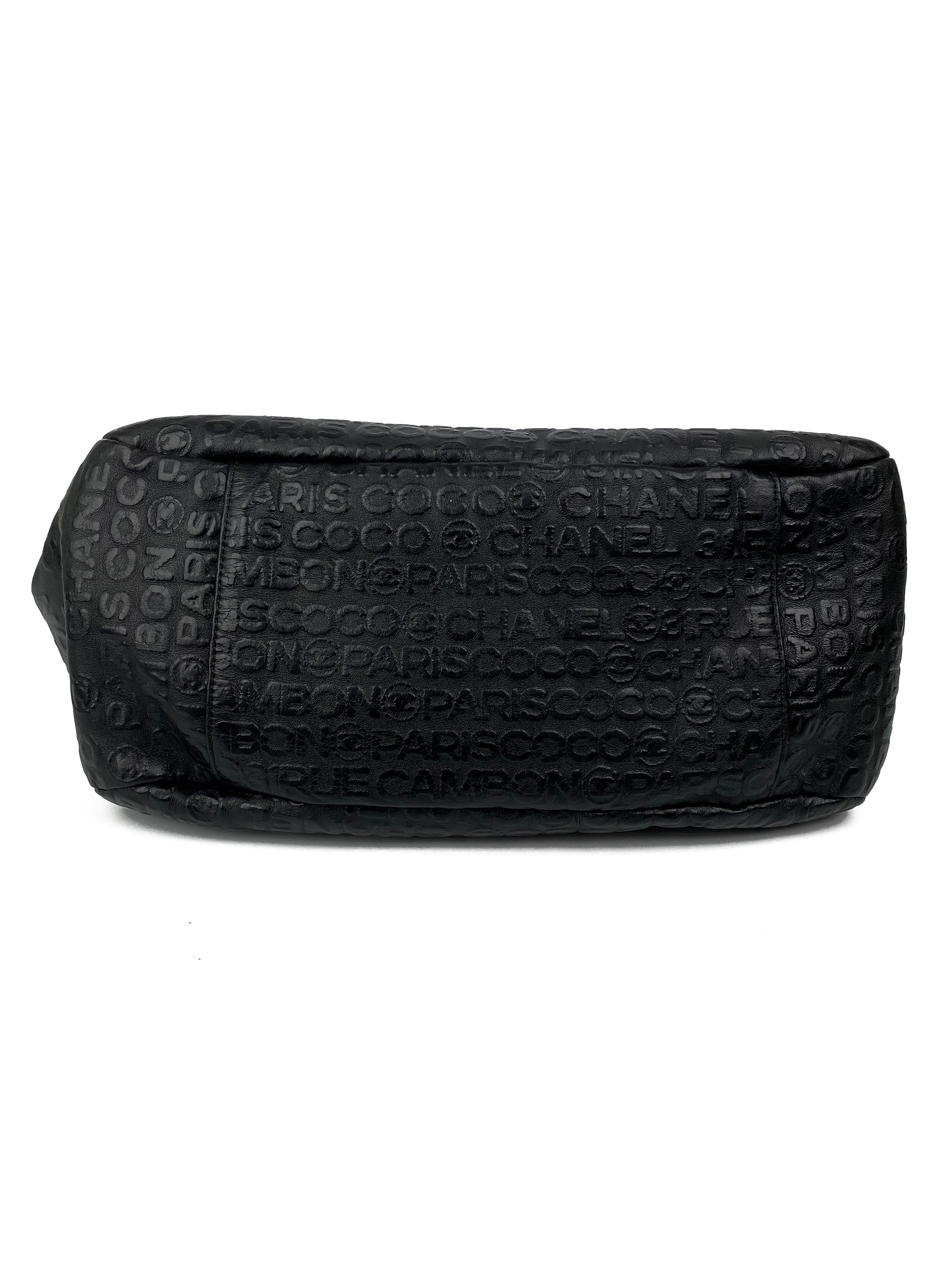 Chanel 31 Rue Cambon Black Leather Tote Bag