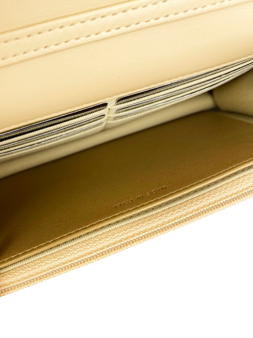 Chanel Beige Wallet on Chain with Pearl Crush