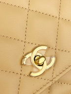 Chanel Beige Wallet on Chain with Pearl Crush
