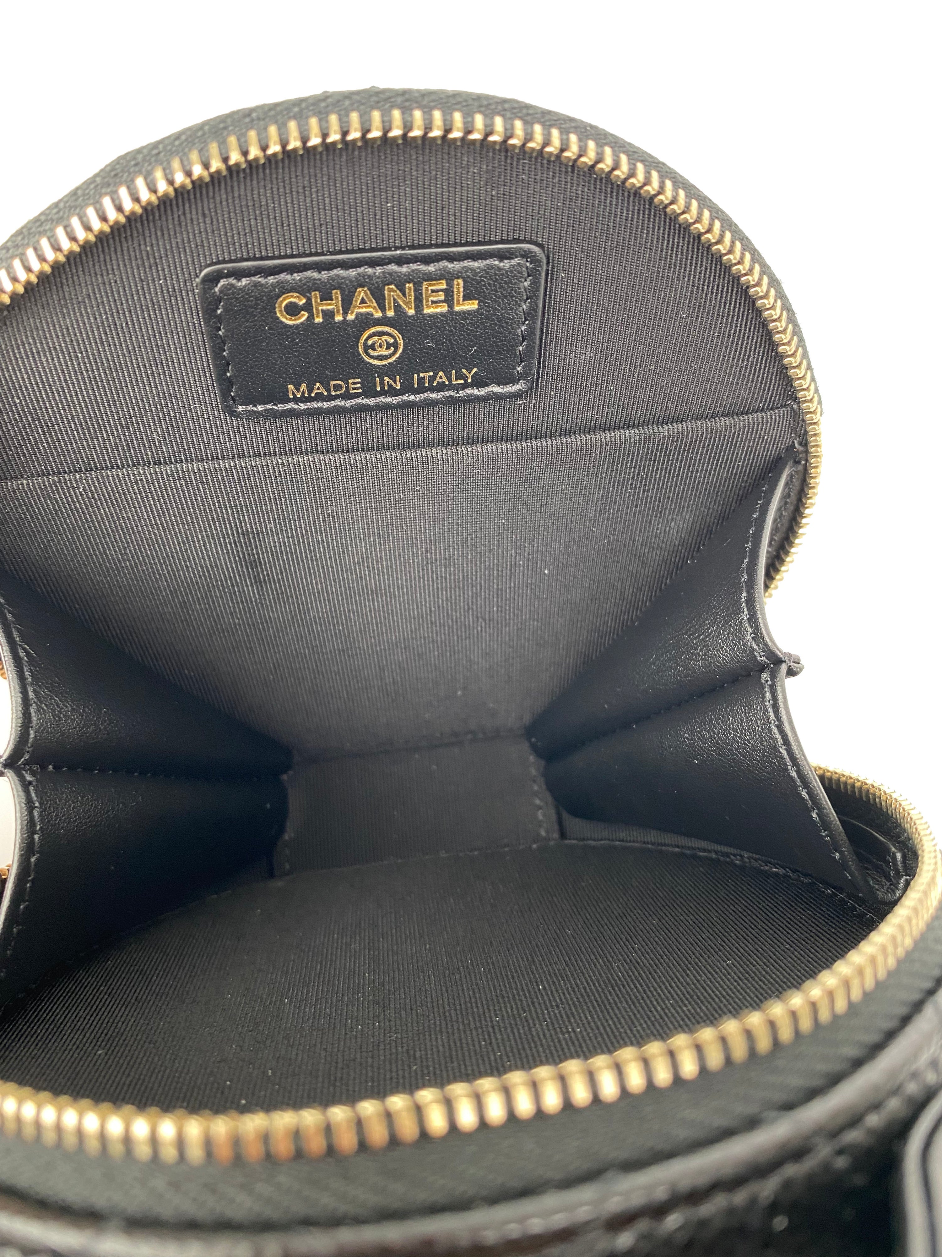 Chanel Black 22C Top Handle Vanity Bag
