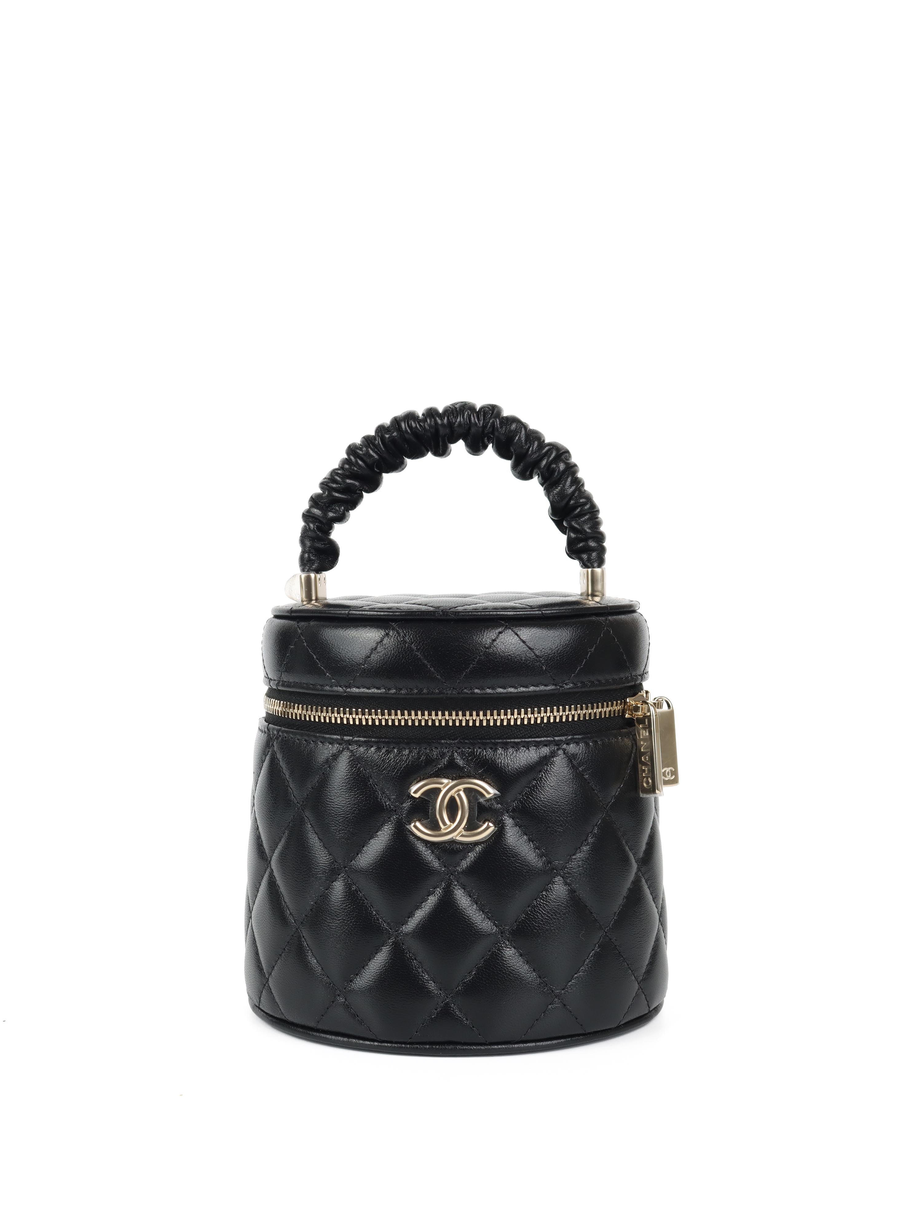 Chanel Black 22S Top Handle Vanity Bag