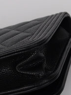 Chanel Black Caviar Boy Wallet on Chain