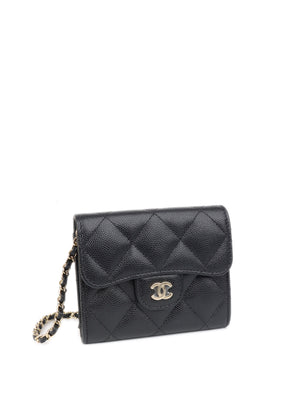 Chanel Lambskin Pearl Wallet On Chain Black  THE PURSE AFFAIR