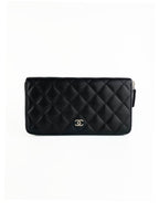 Chanel Black Classic Long Zipped Wallet