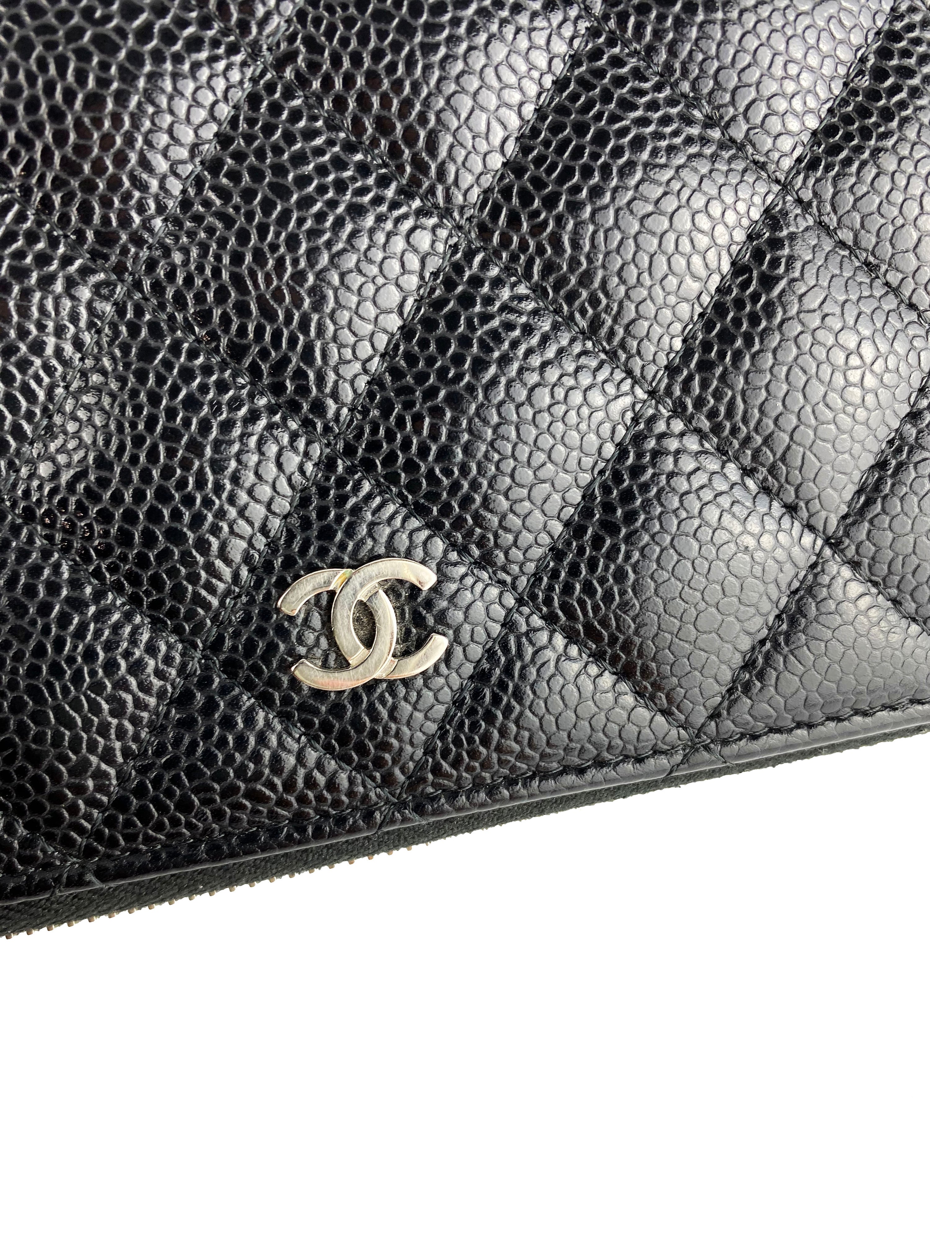 Chanel Black Classic Long Zipped Wallet