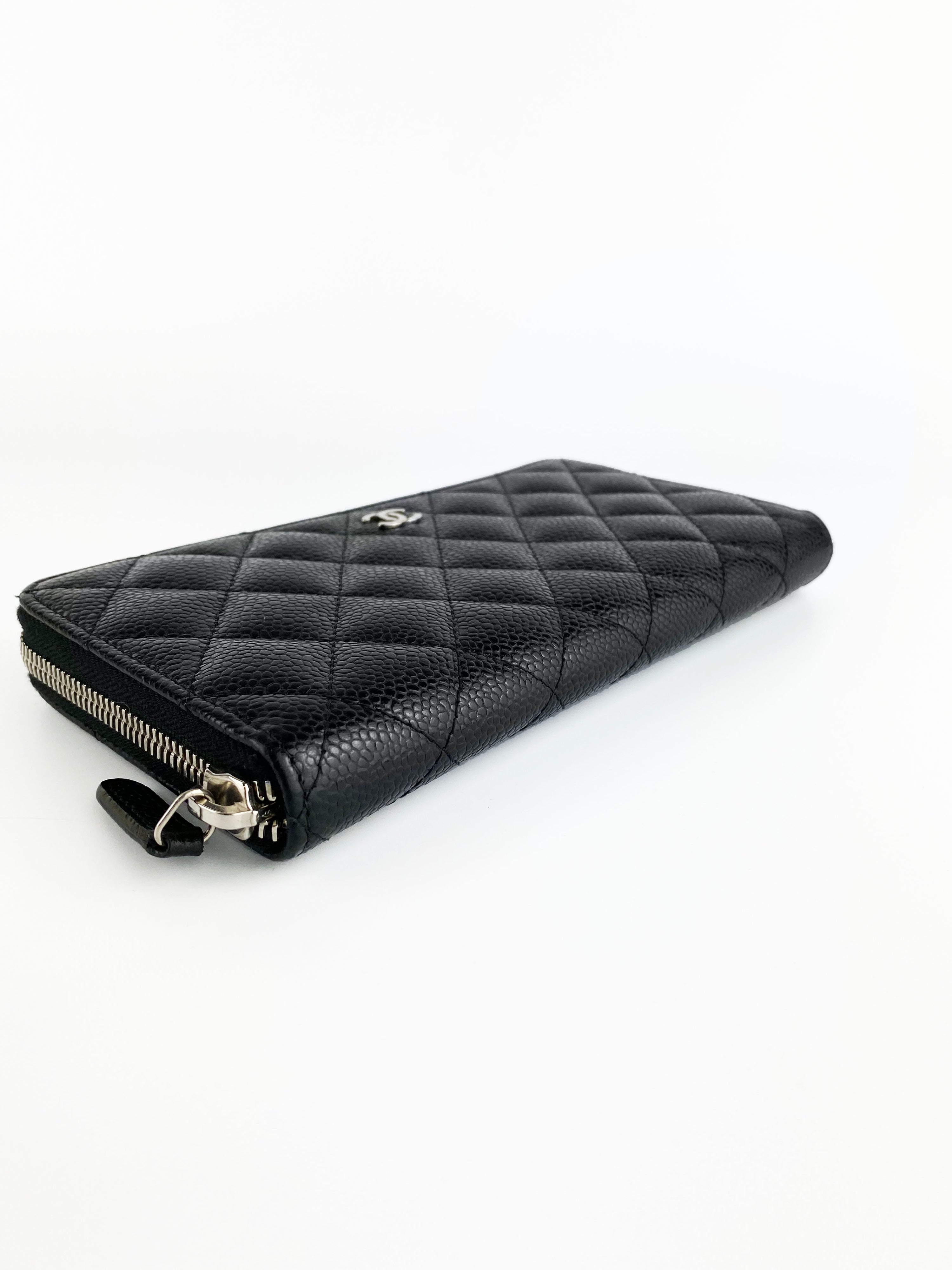 Chanel Black Classic Long Zipped Wallet