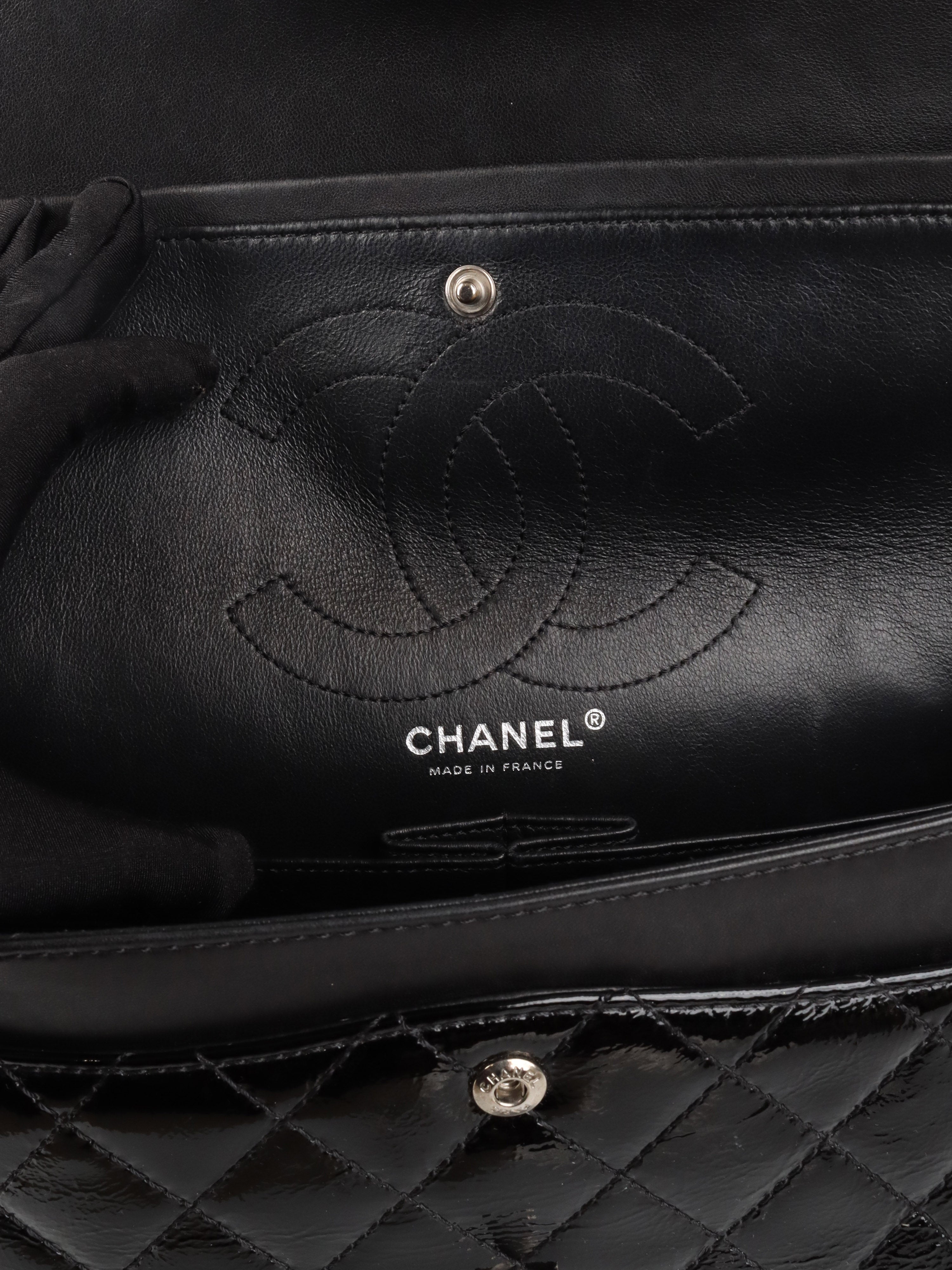 Chanel Black Medium Patent 2.55 Bag