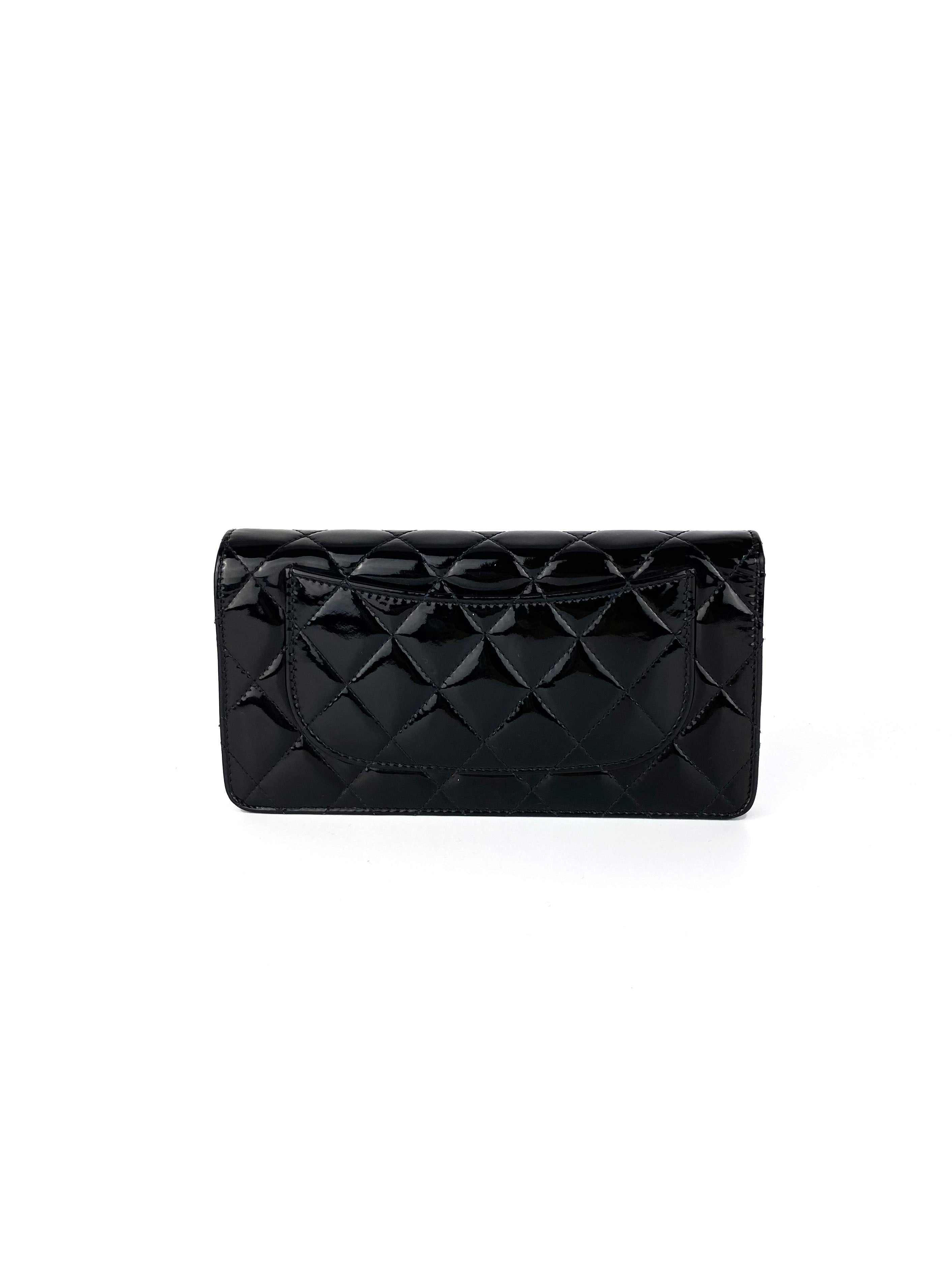 Chanel Black Patent Leather Wallet