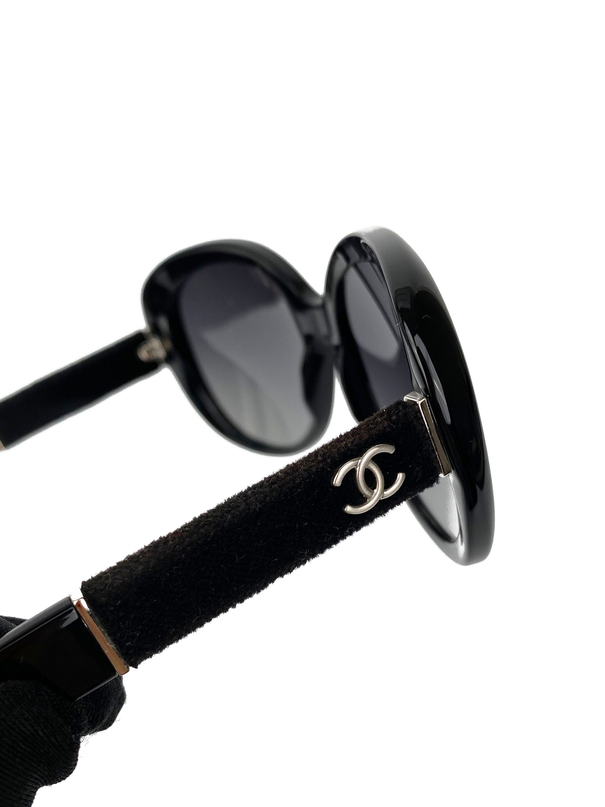 Chanel Black Polarised Sunglasses 5256
