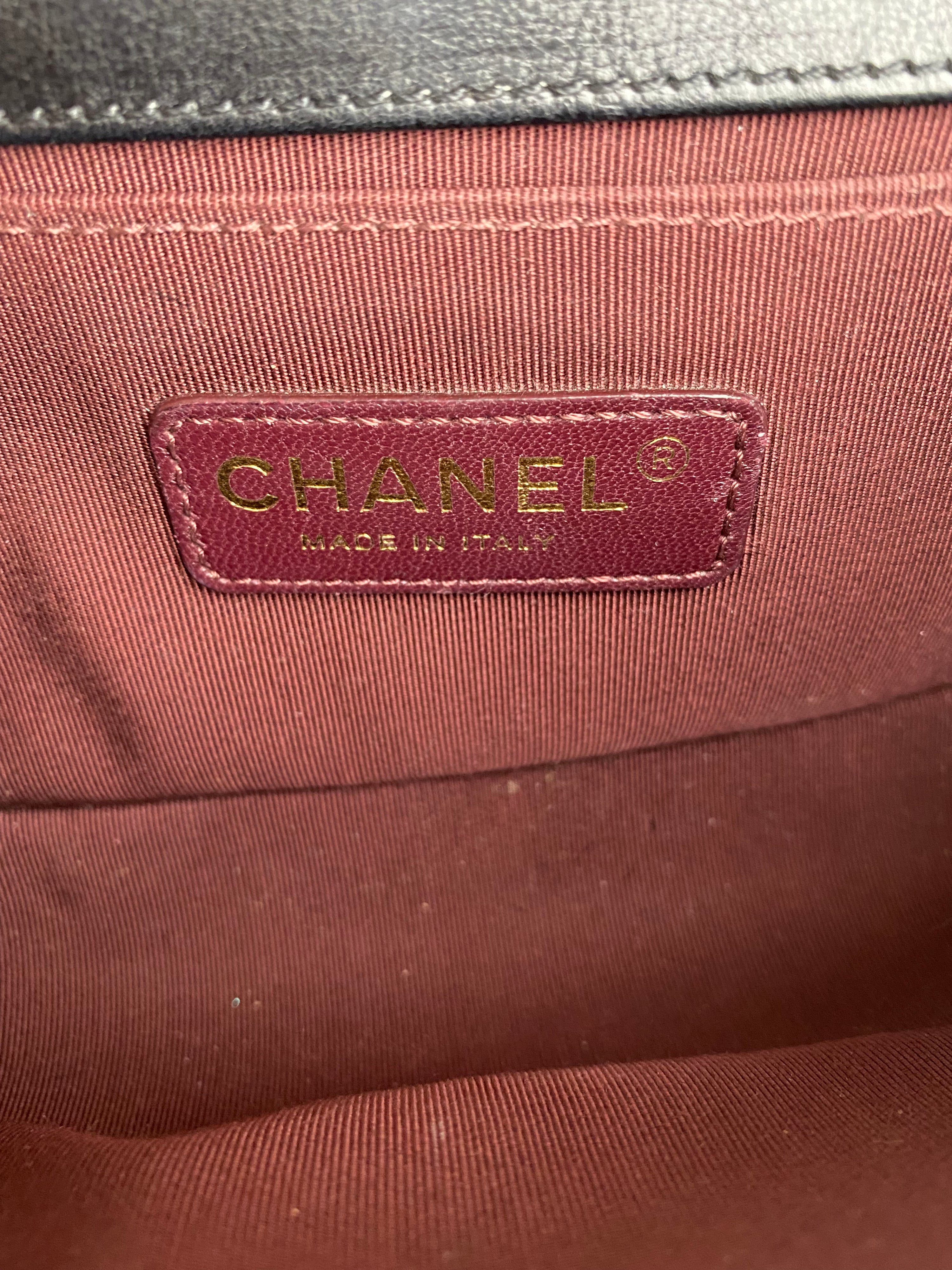 Chanel Black Ponyhair Small Square Boy Bag