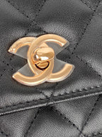 Chanel Black Trendy Wallet on Chain with Rose Gold Hardware