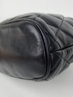 Chanel Black Vintage 90s Lambskin Shoulder Bag