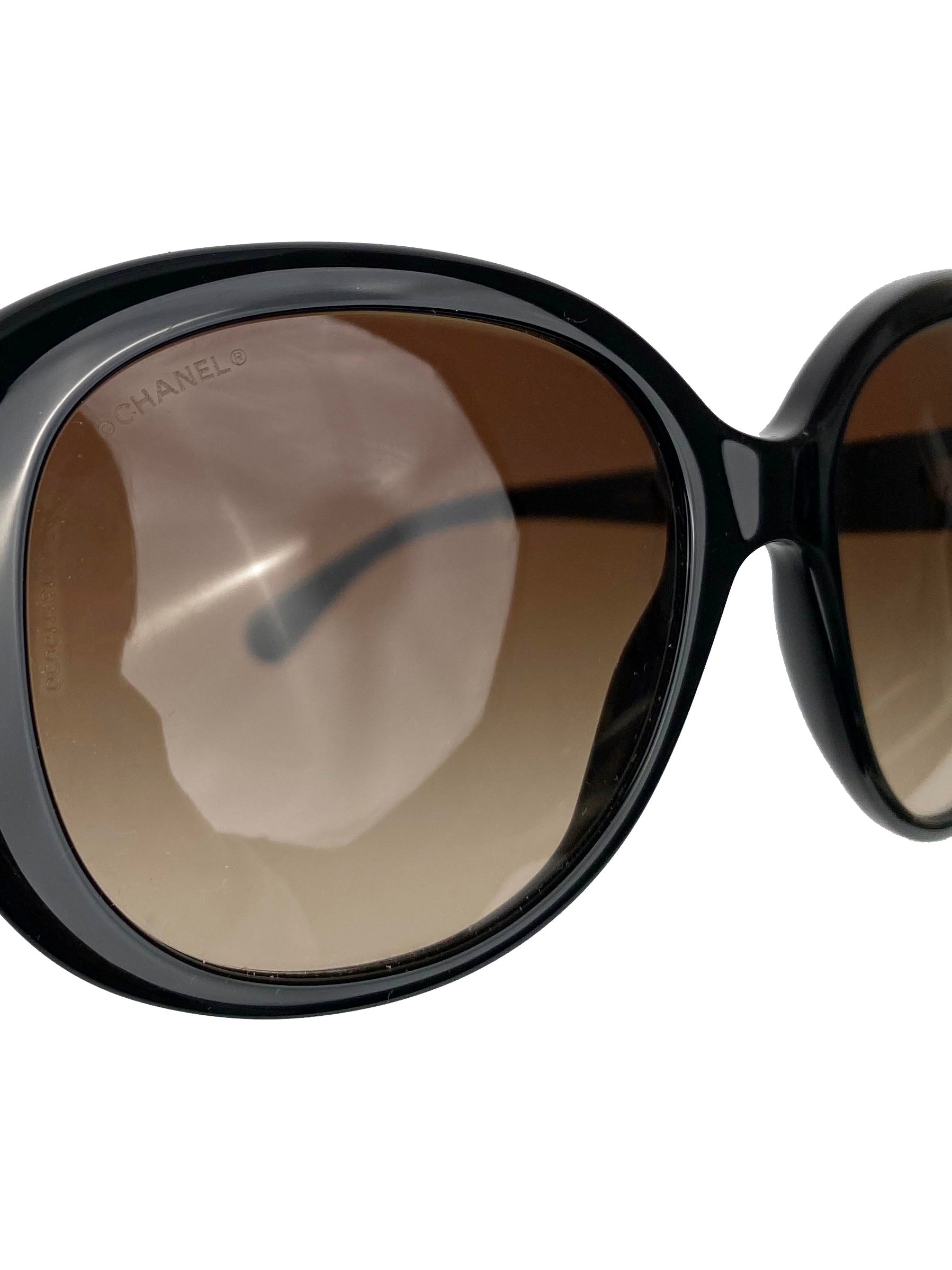 Chanel Black & Beige Butterfly Sunglasses 5312
