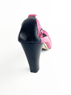 Chanel Black & Pink CC Logo Pumps 38.5