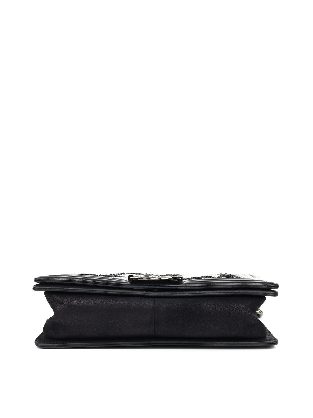 Chanel Black & White Sequin Medium Boy Bag
