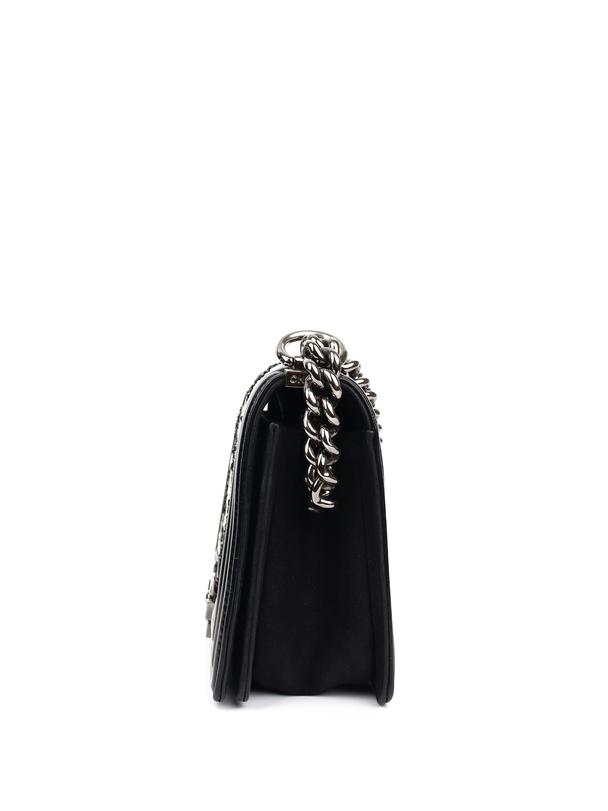 Chanel Black & White Sequin Medium Boy Bag