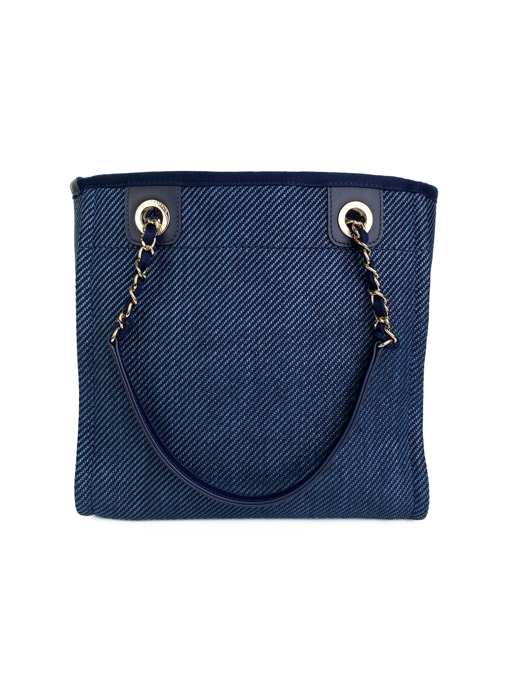 Chanel Blue Denim Style Deauville Tote Bag