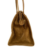 Chanel Vintage Tan Brown Suede Bag