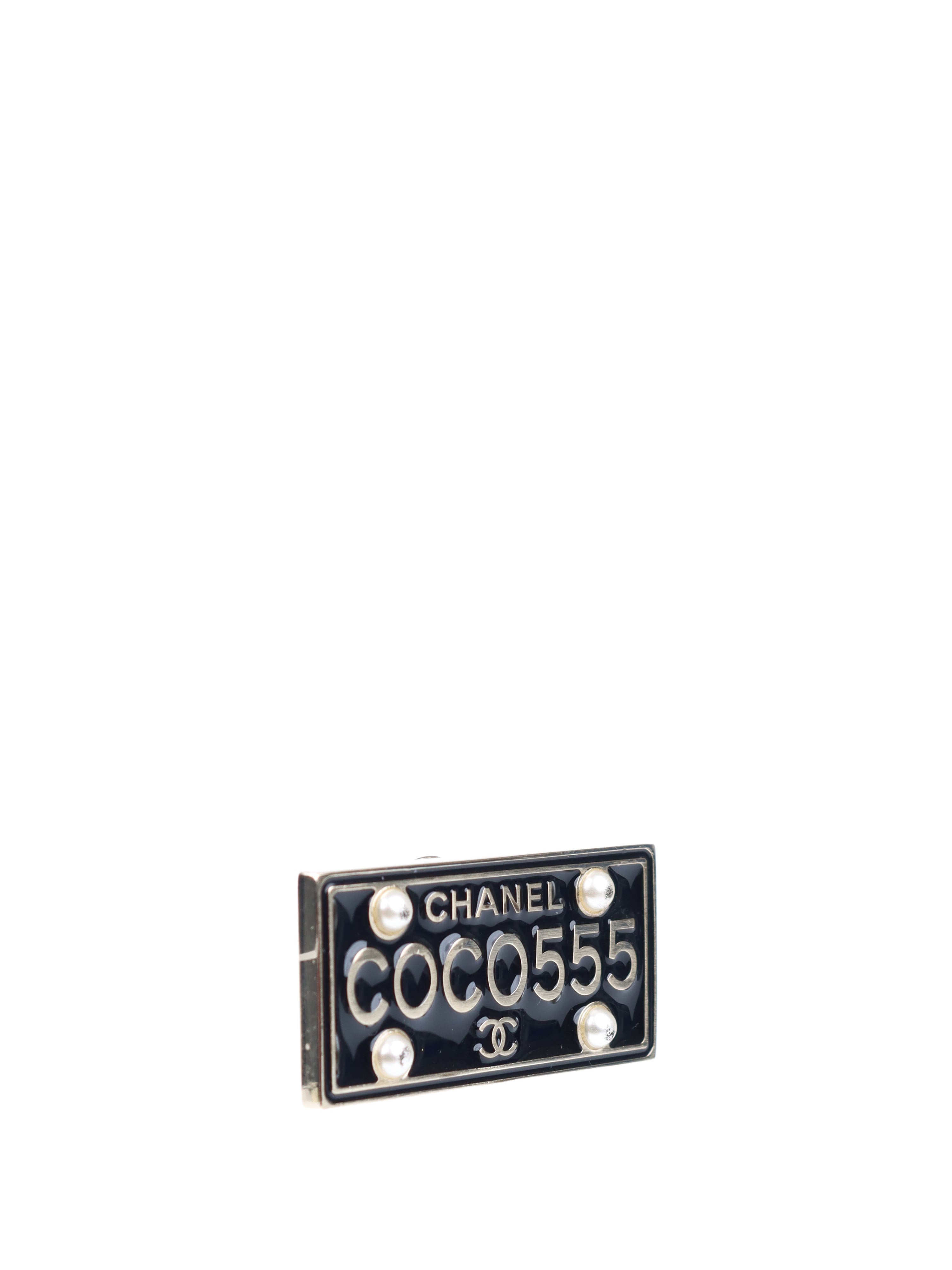 Chanel Black and Gold Coco 555 Brooch