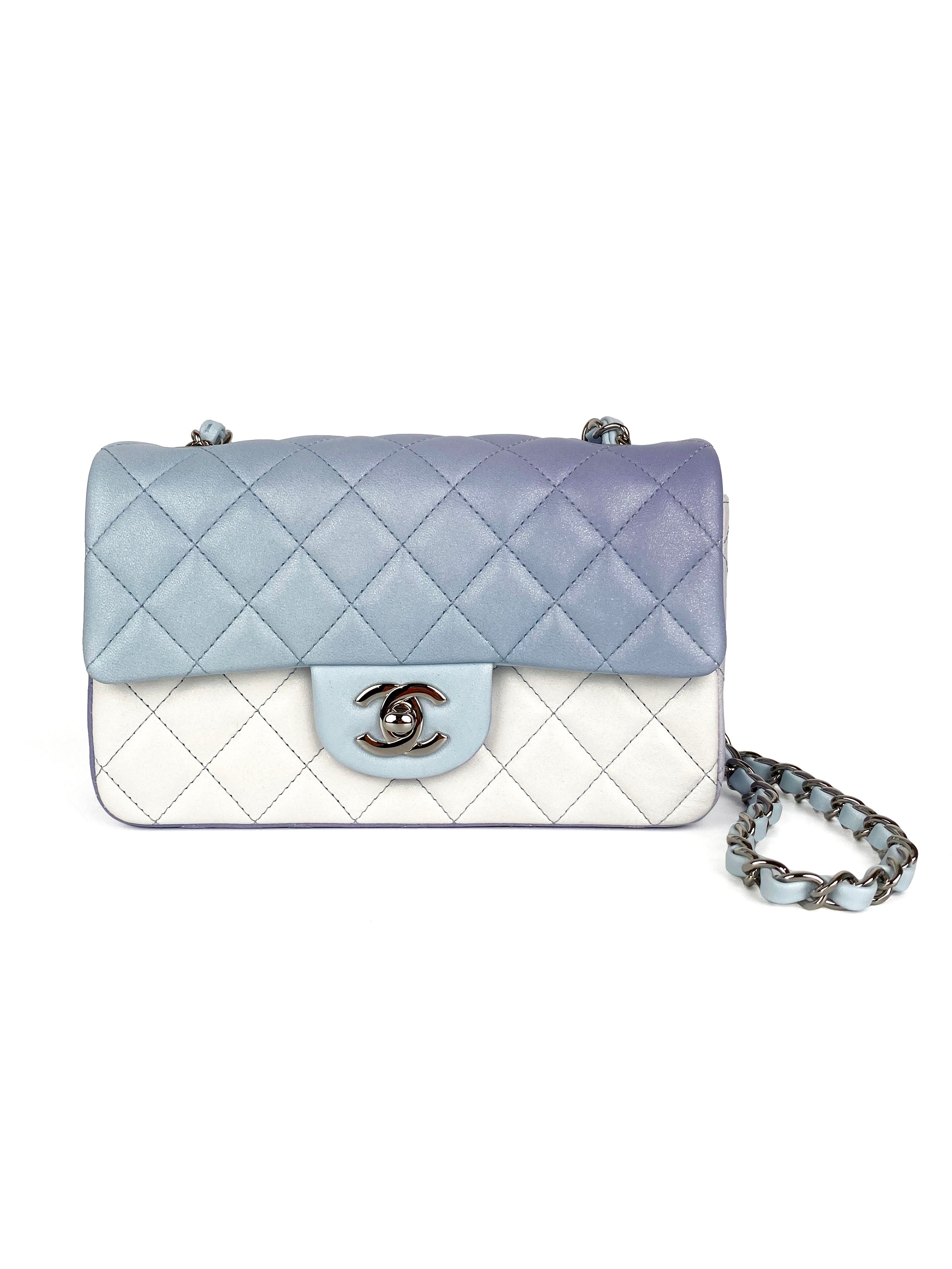 Chanel Glittery Multicolour Mini Classic Flap Bag SHW
