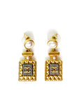 Chanel Gold Perfume Bottle Earrings