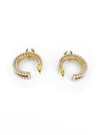 Chanel Half Hoop Pearl Earrings