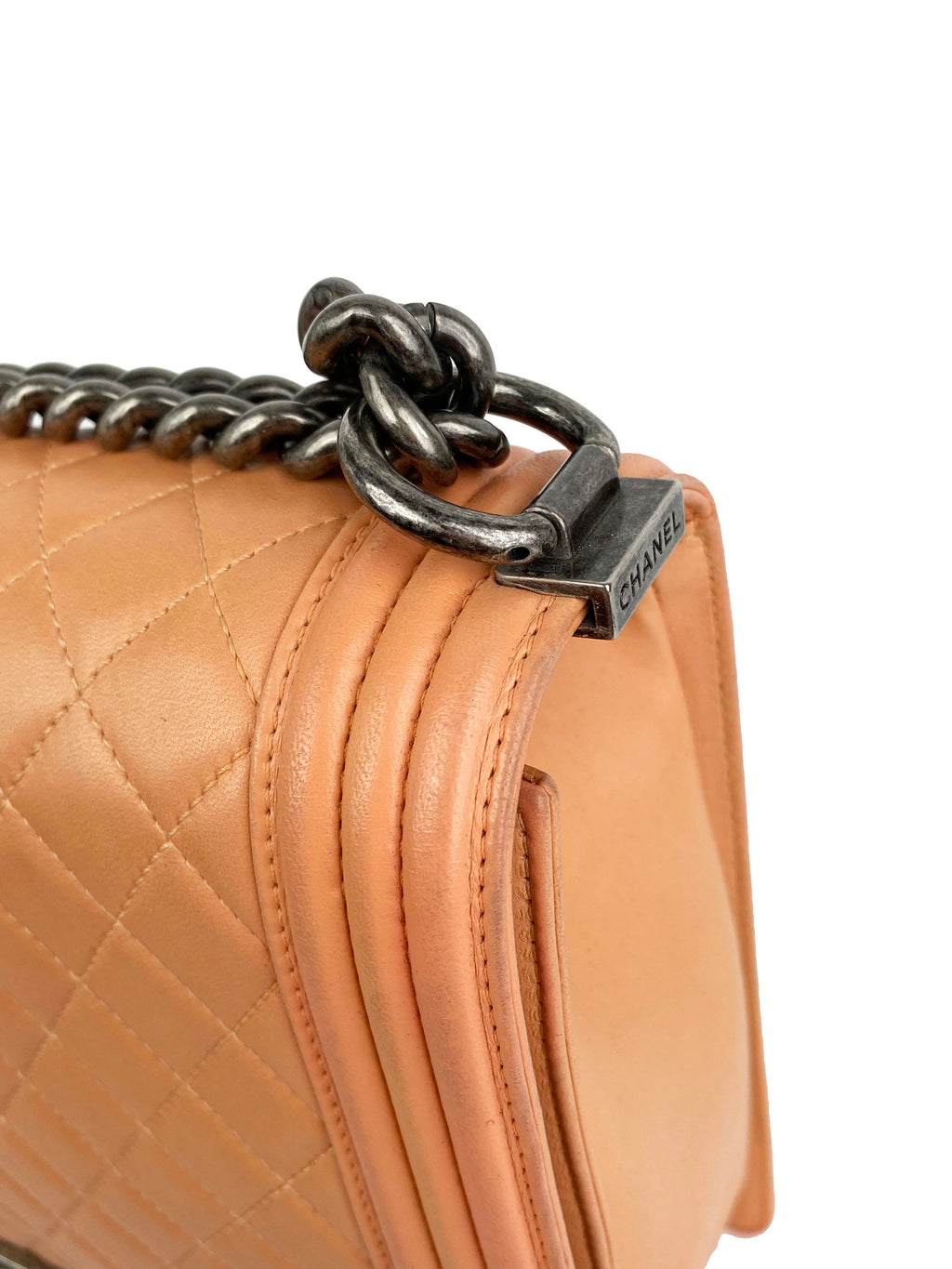 Chanel Large Salmon Lambskin Boy Bag