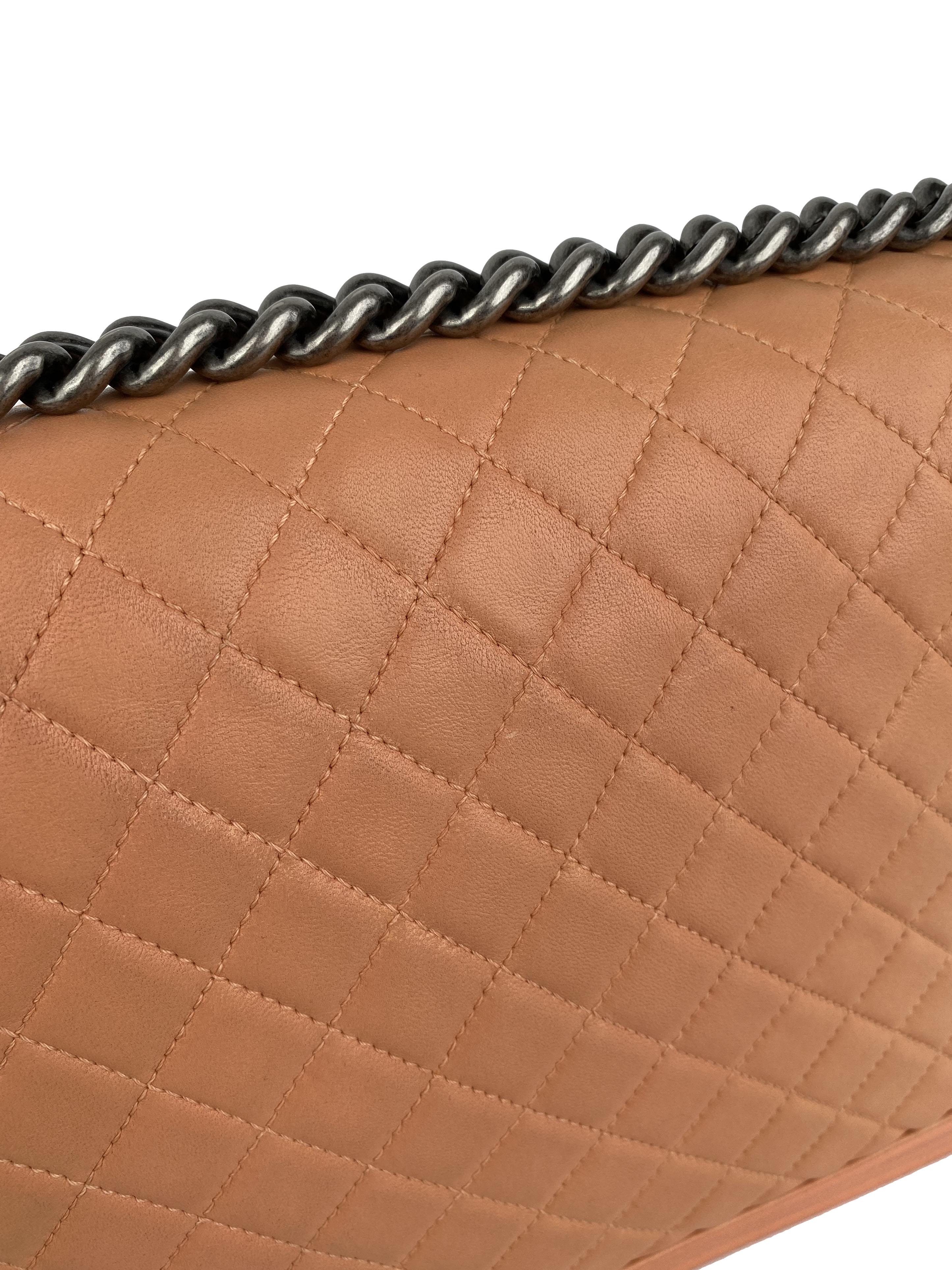 Chanel Large Salmon Lambskin Boy Bag