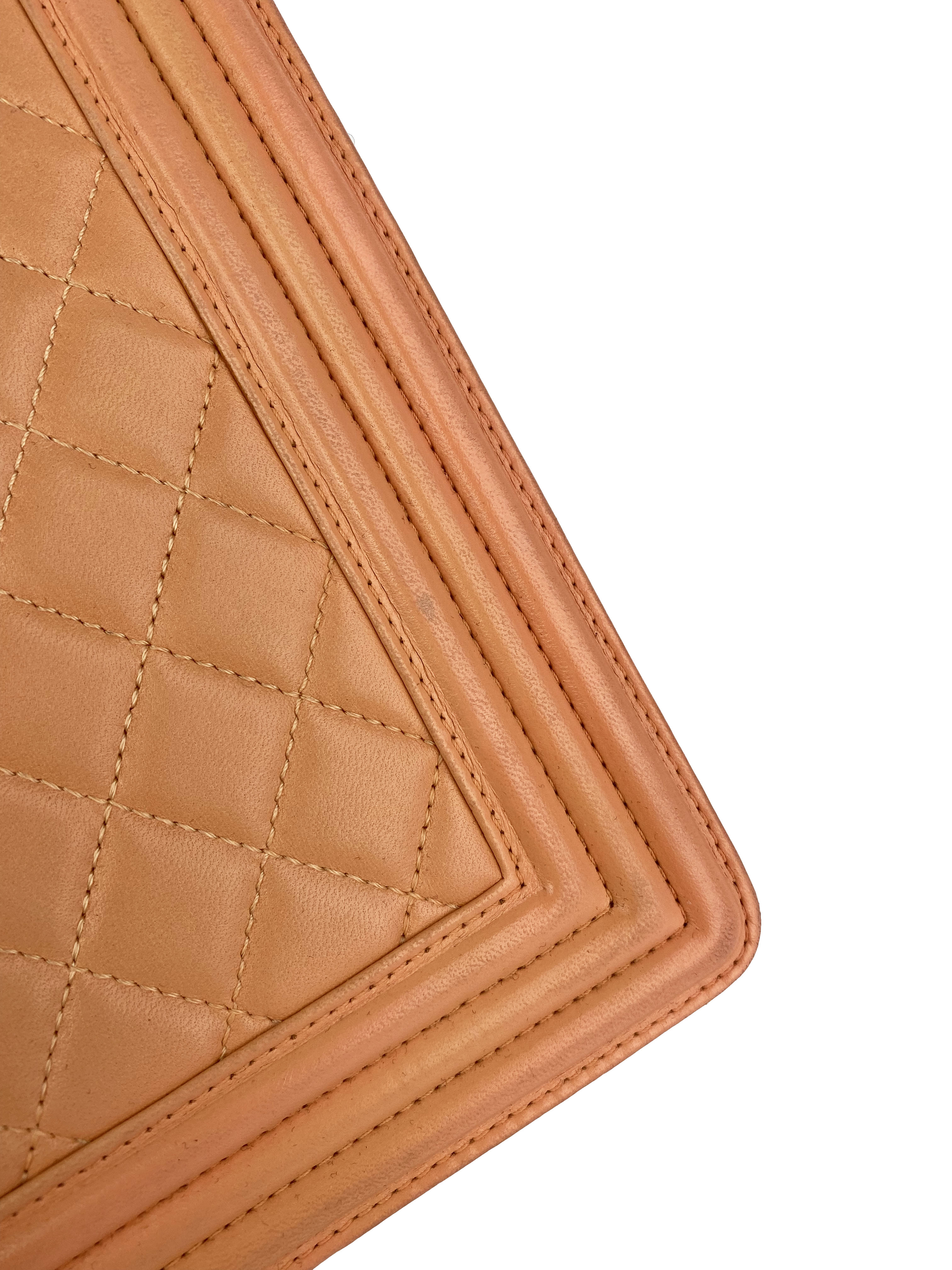 Chanel Large Salmon Lambskin Boy Bag