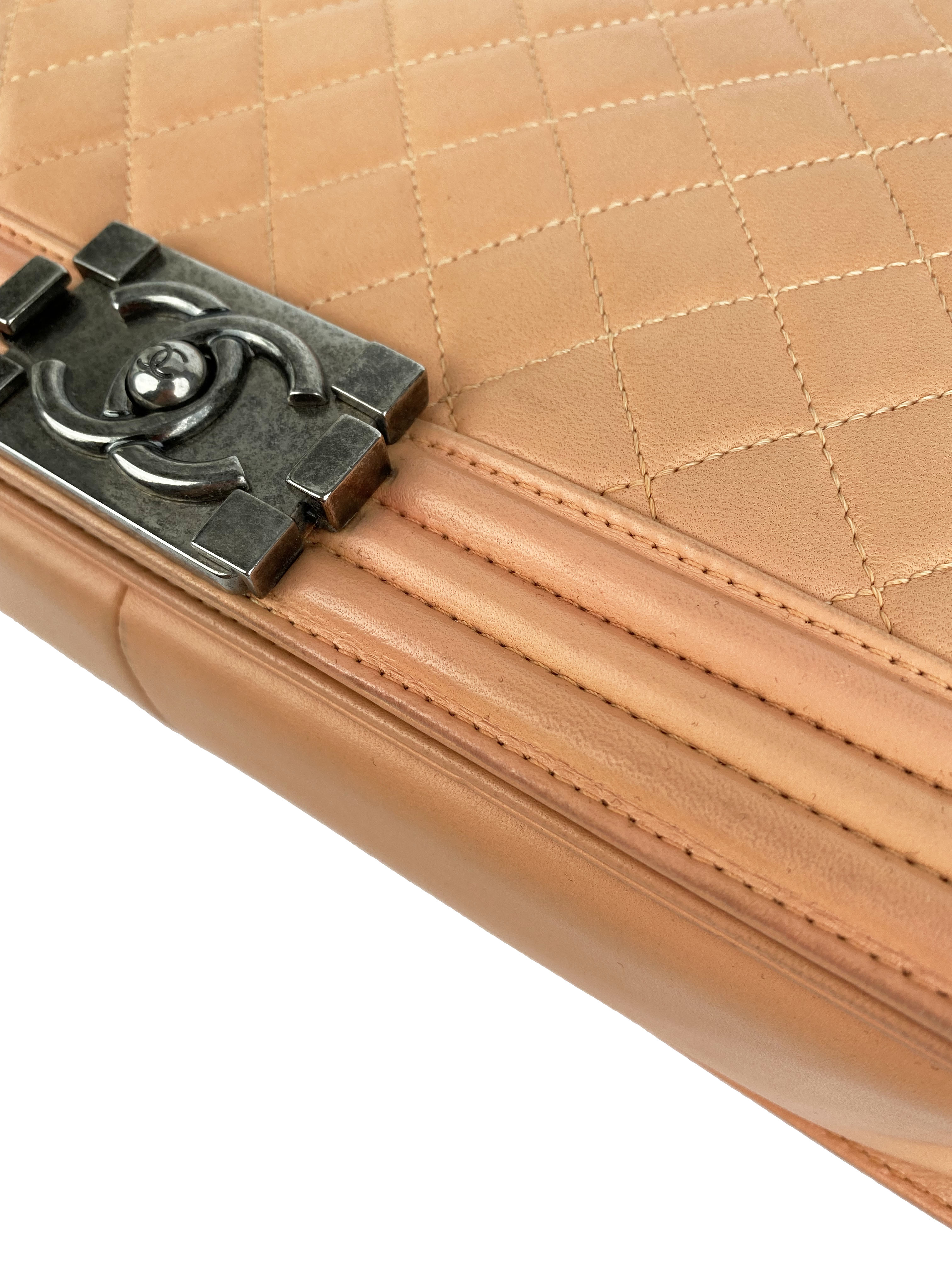Chanel Large Salmon Lambskin Boy Bag