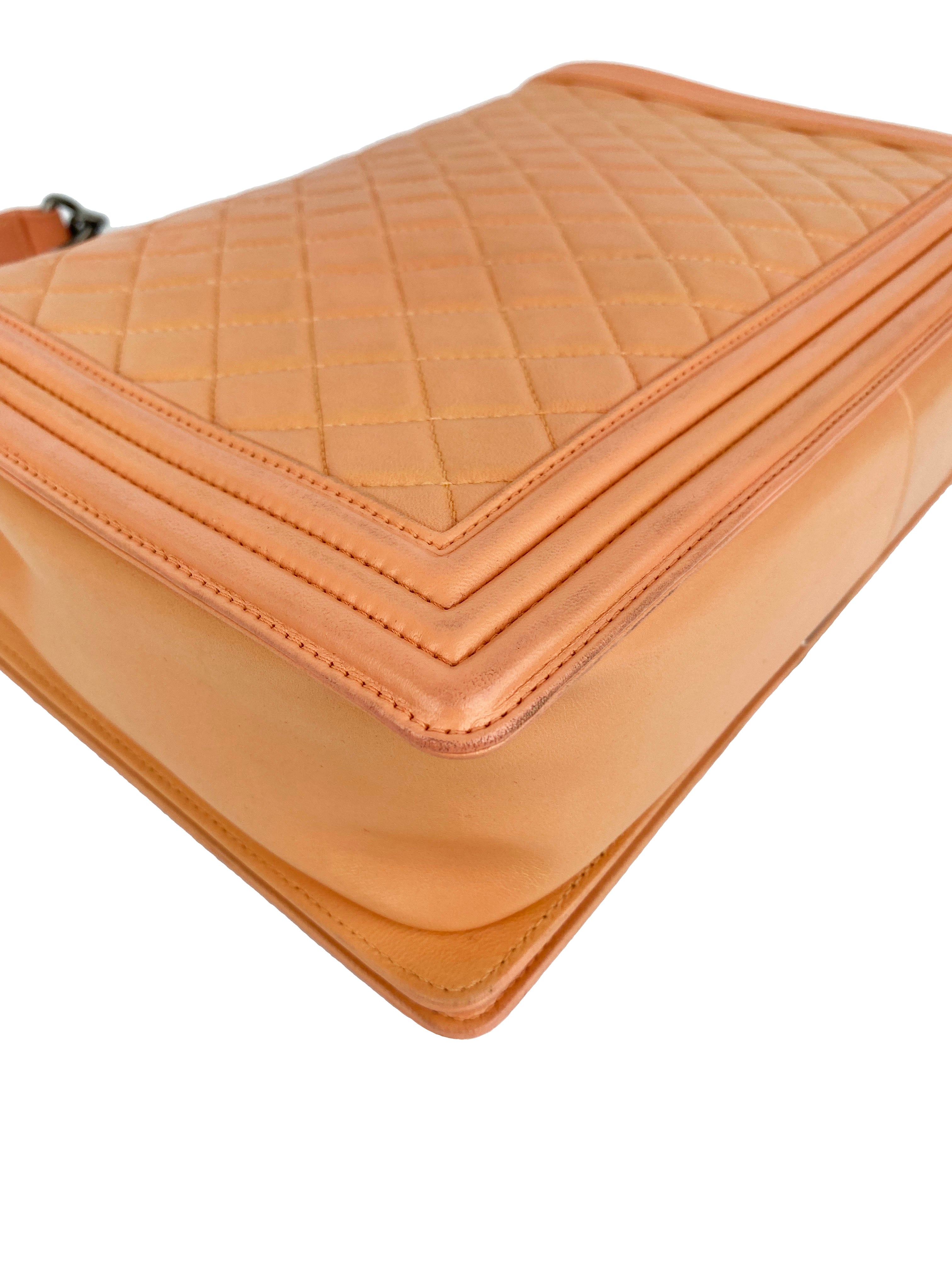 Chanel Large Salmon Lambskin Boy Bag